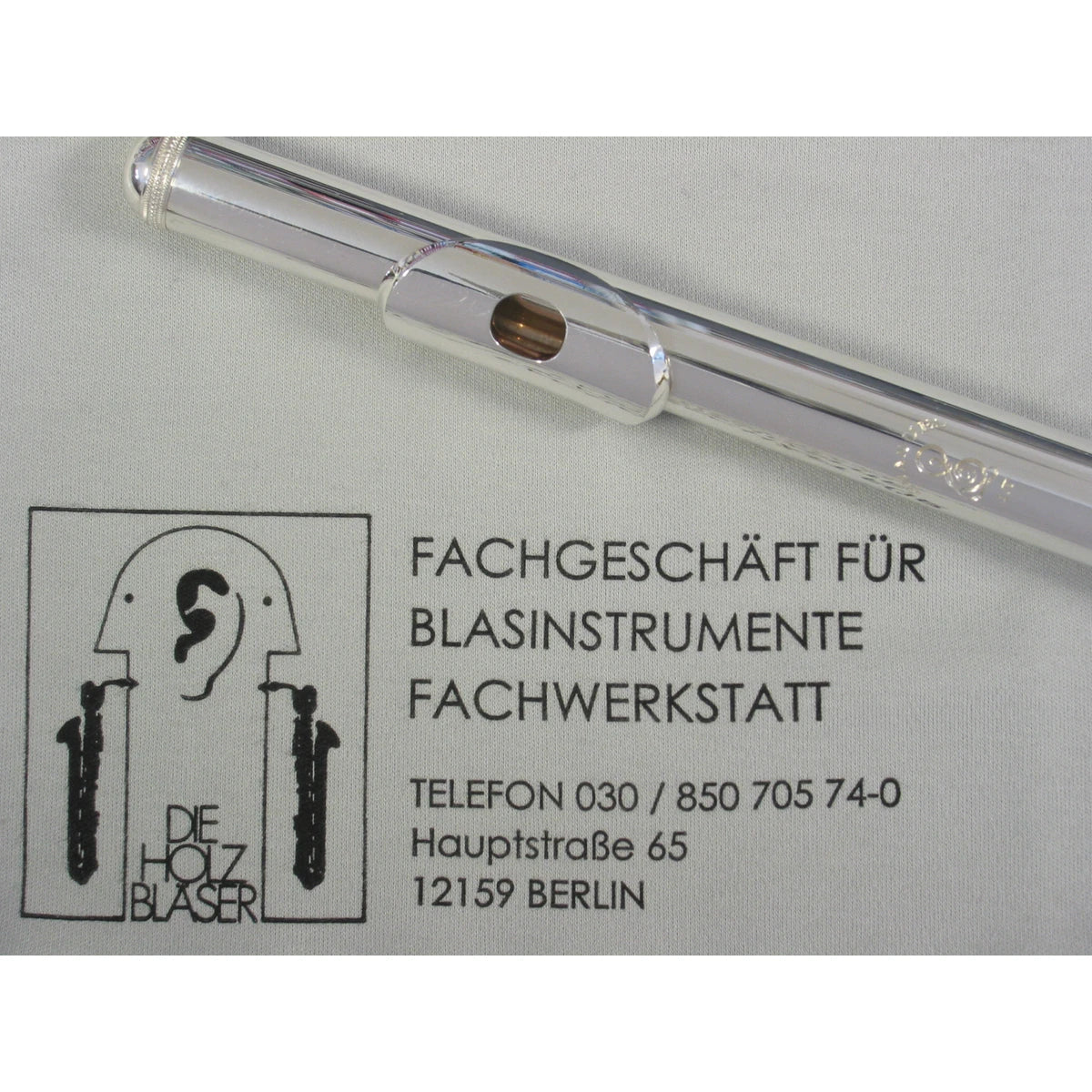 KOPF FLÖTE ANUEL SILBER LT, 14CT GOLDKAMIN View 1