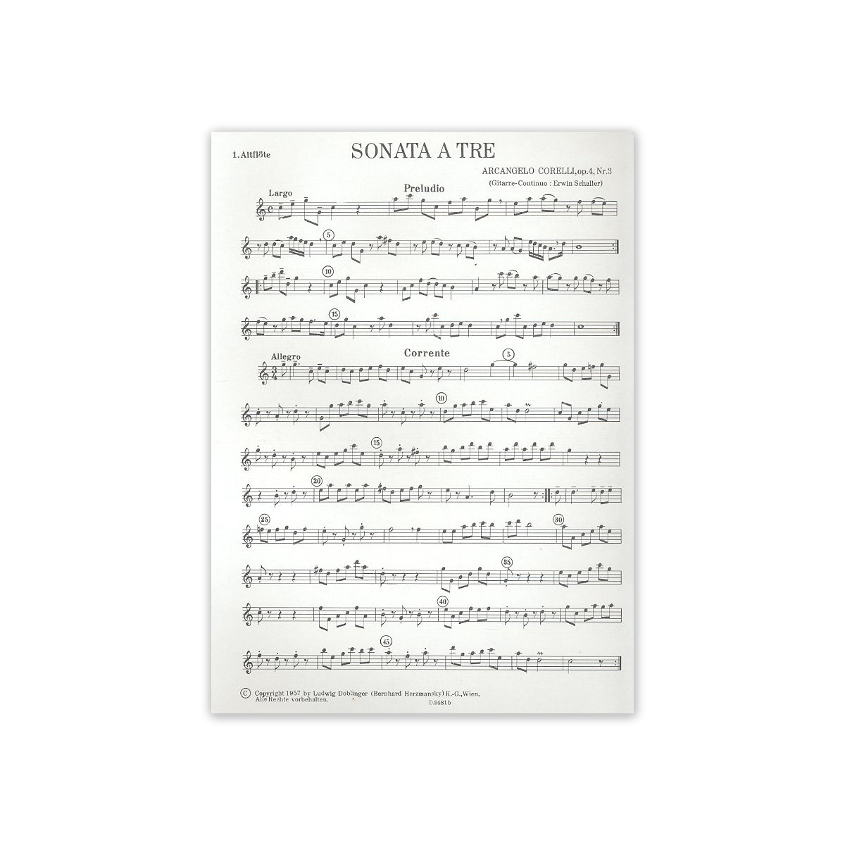 Corelli, Sonate op.4/3 - 2 Altblfl. & Git. View 1