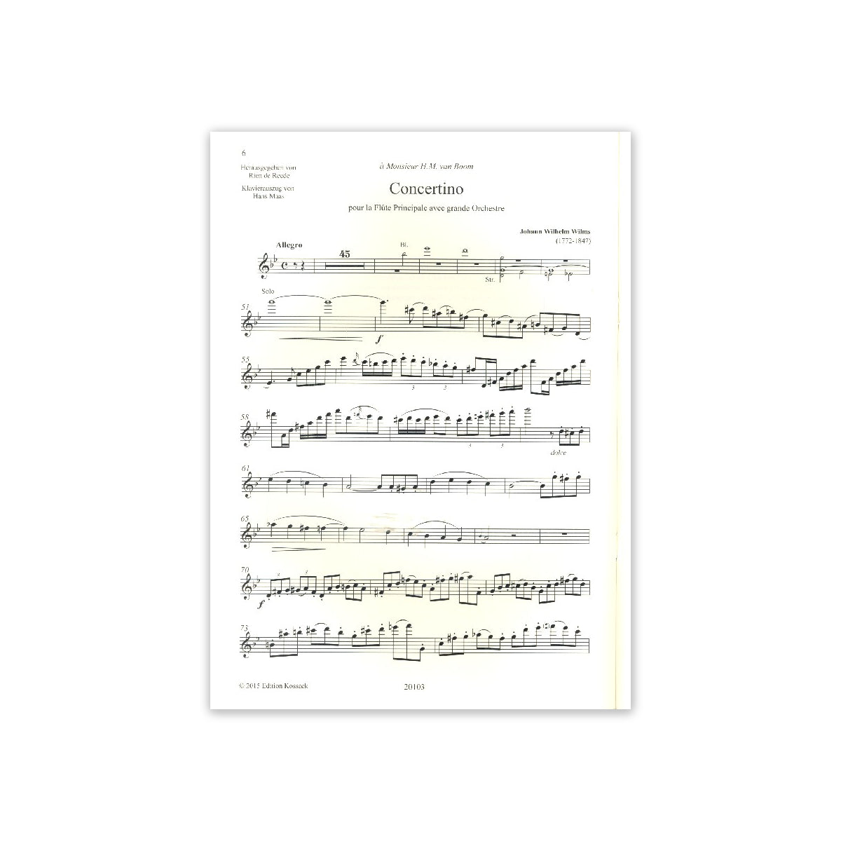 Wilms, Concertino g-moll