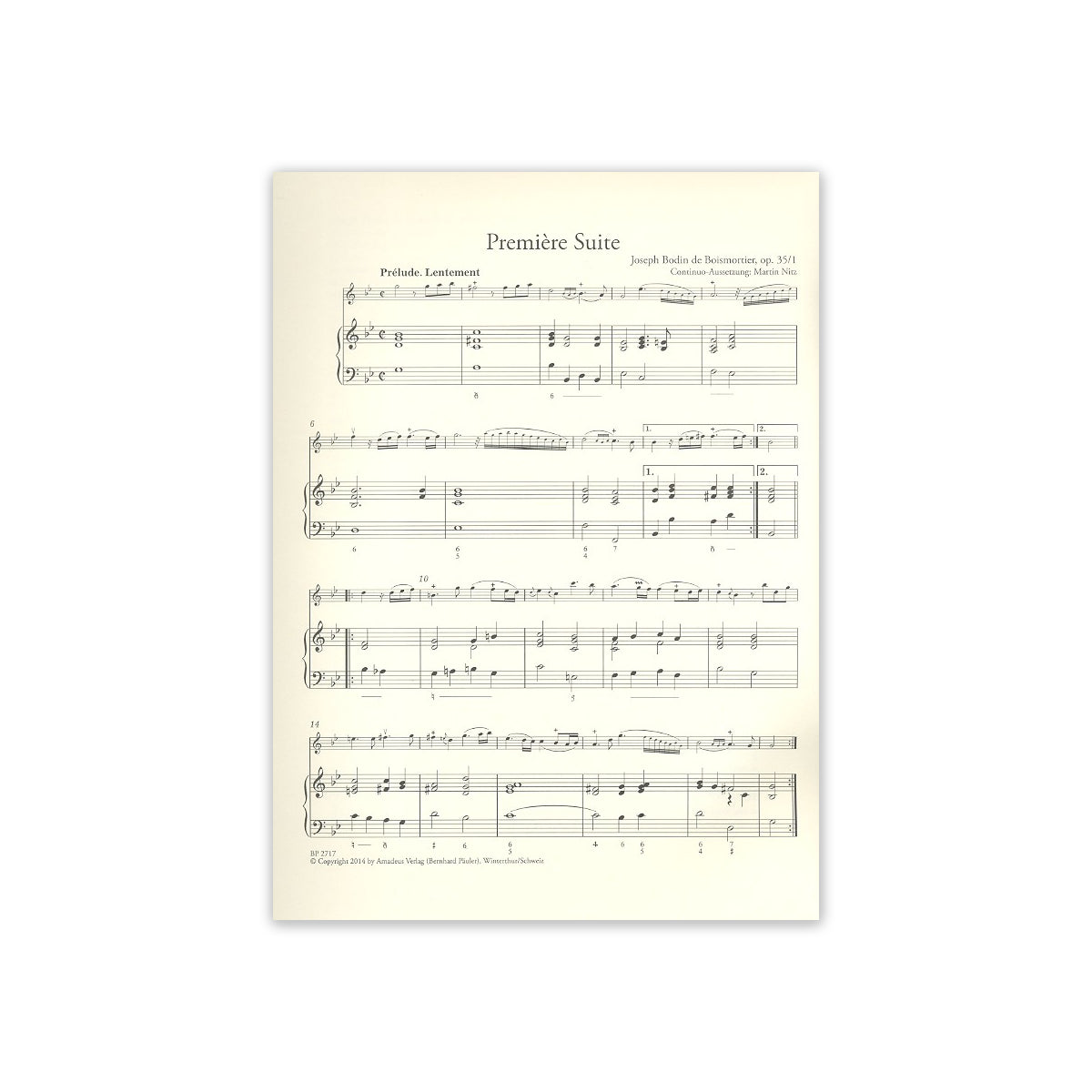 Boismortier, Sechs Suiten op.35 Bd.1 View 1