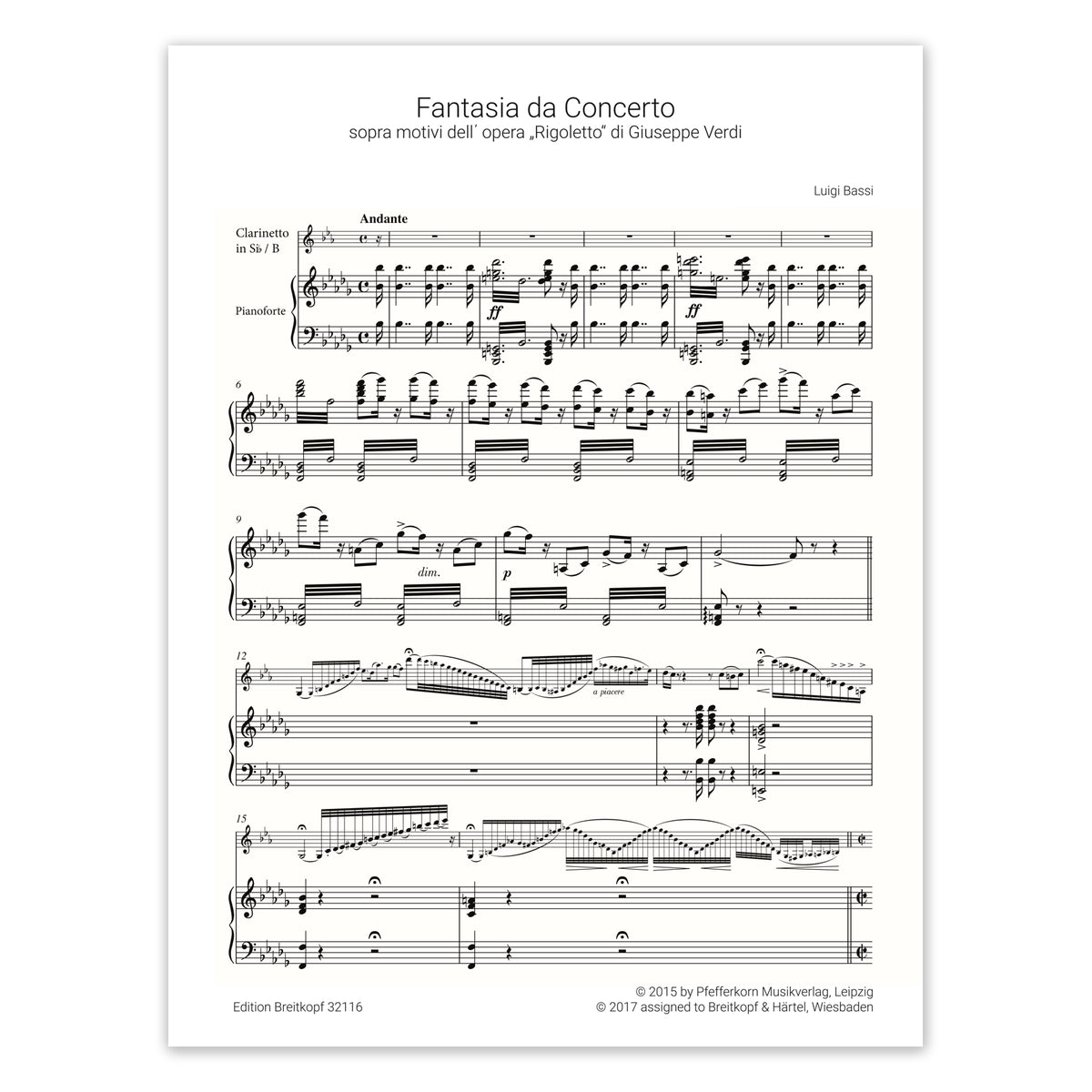 Bassi, Fantasia da concerto über "Rigoletto" View 2