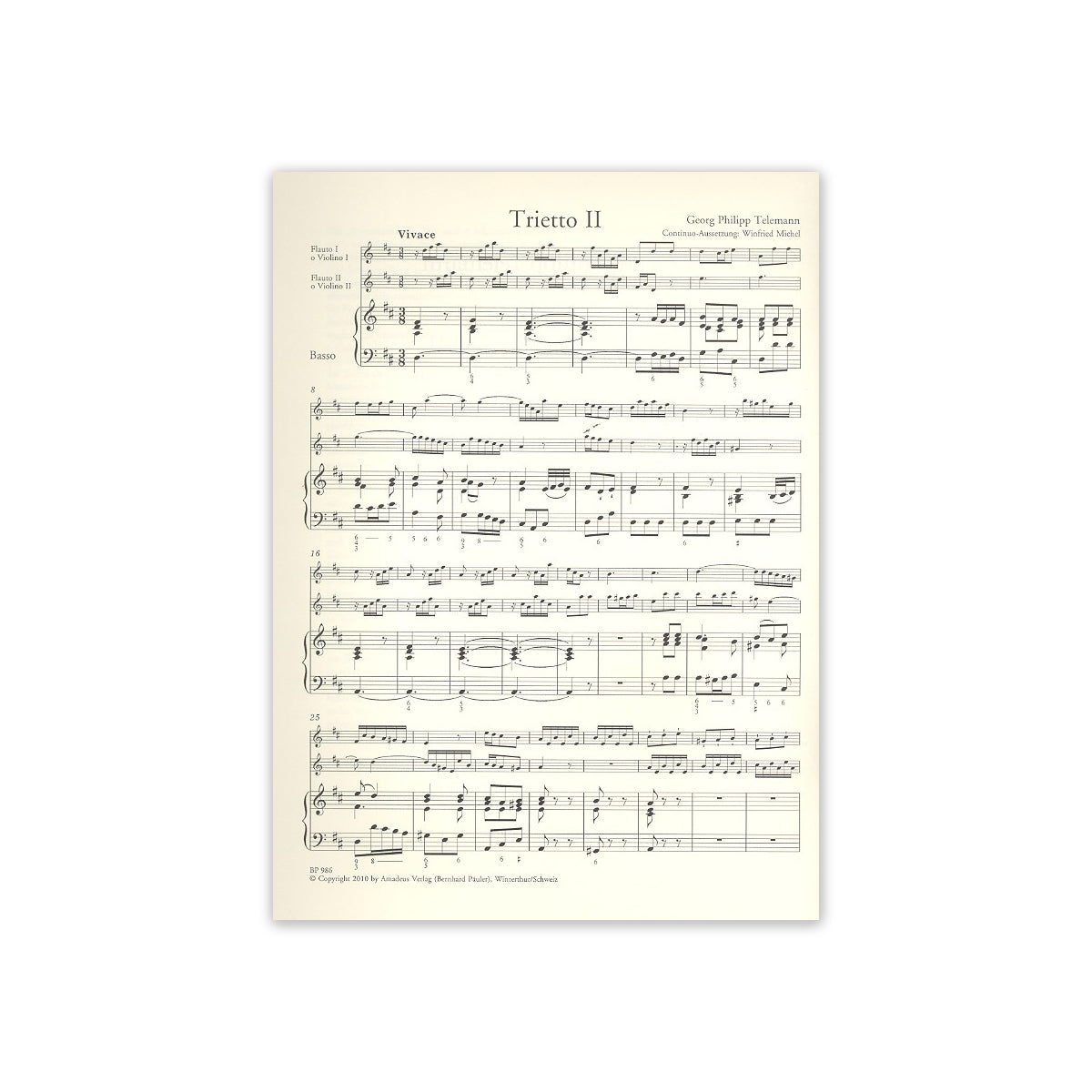 Telemann, Trietto II View 1