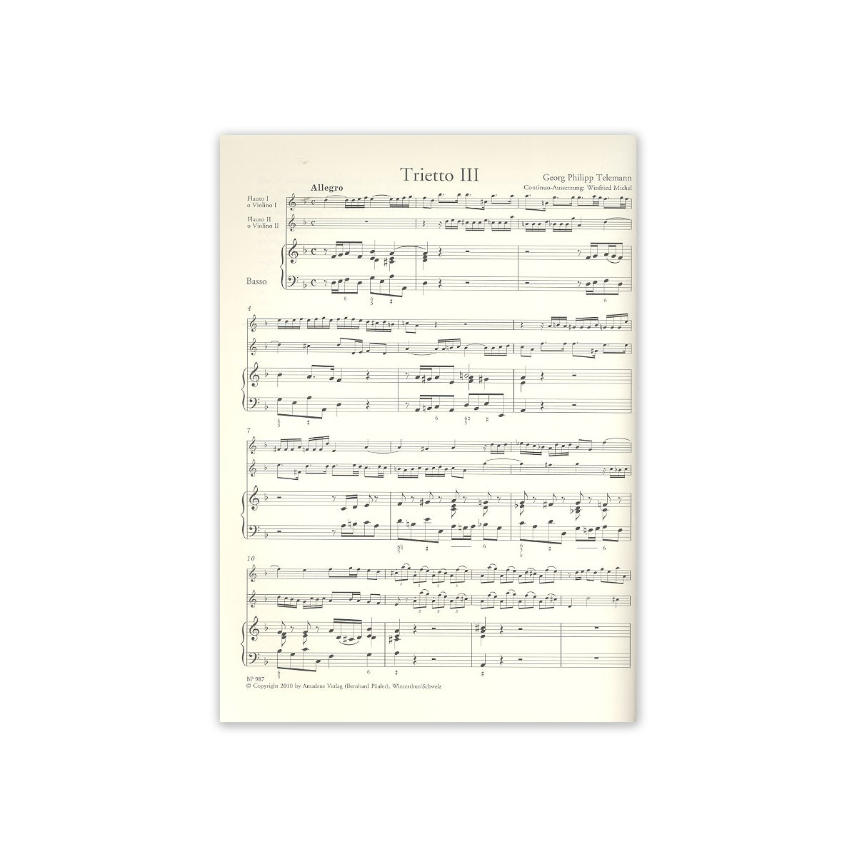 Telemann, Trietto III View 1