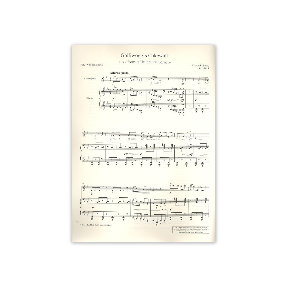 Debussy, Golliwoggs Cakewalk