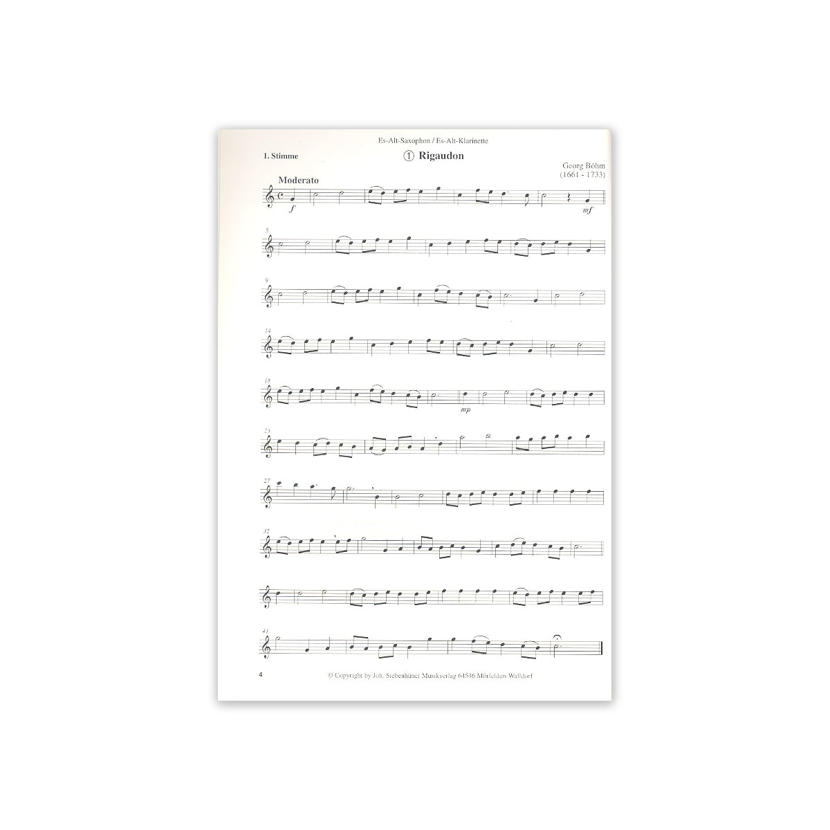 Barock, Klassik, Romantik - Altsax View 1