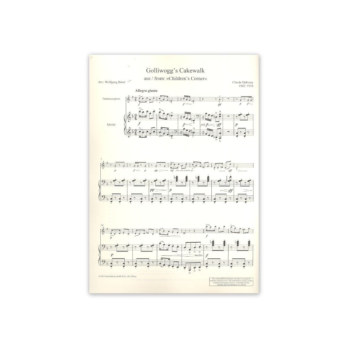 Debussy, Golliwoggs Cakewalk View 1
