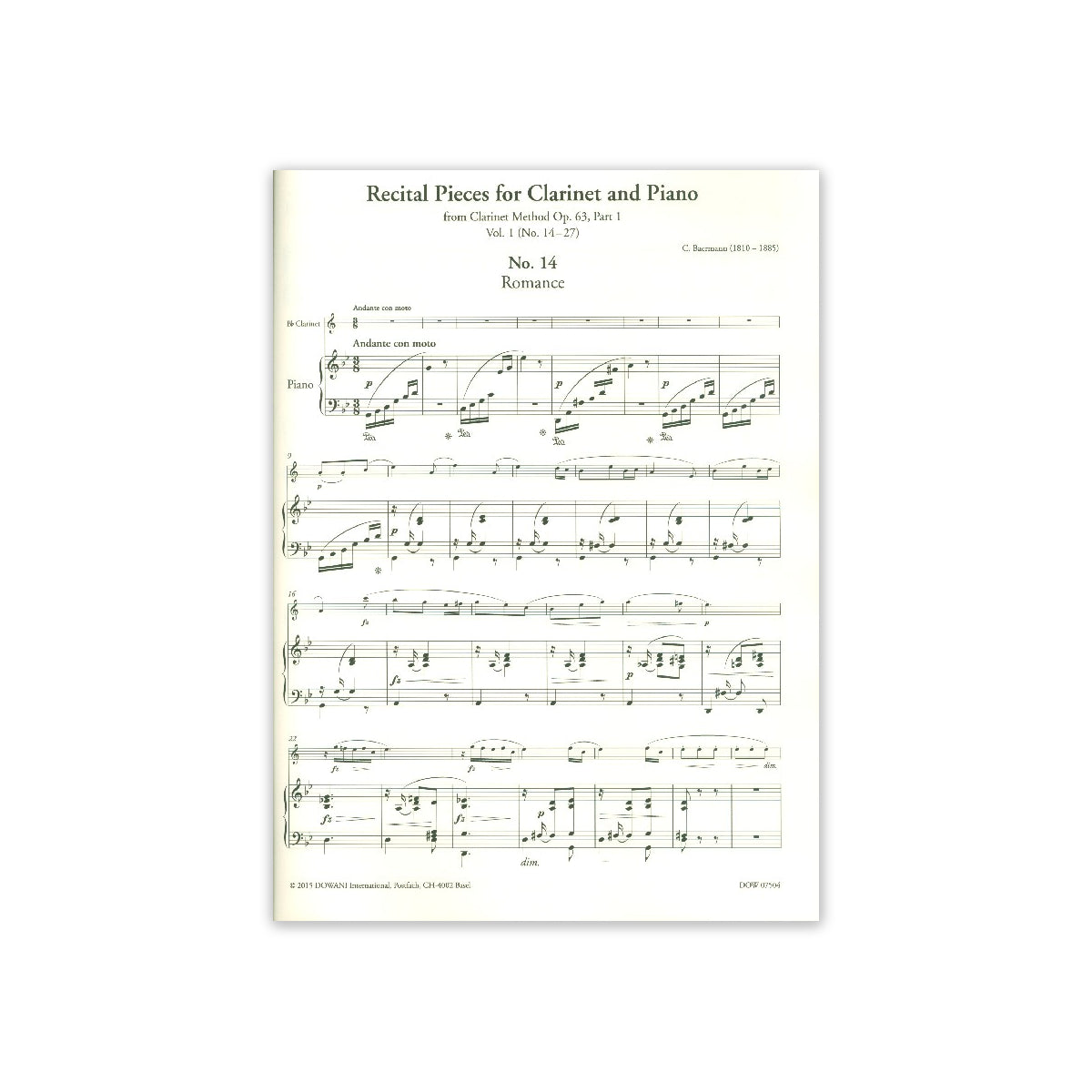 Baermann, Recital Pieces aus der Schule op.63