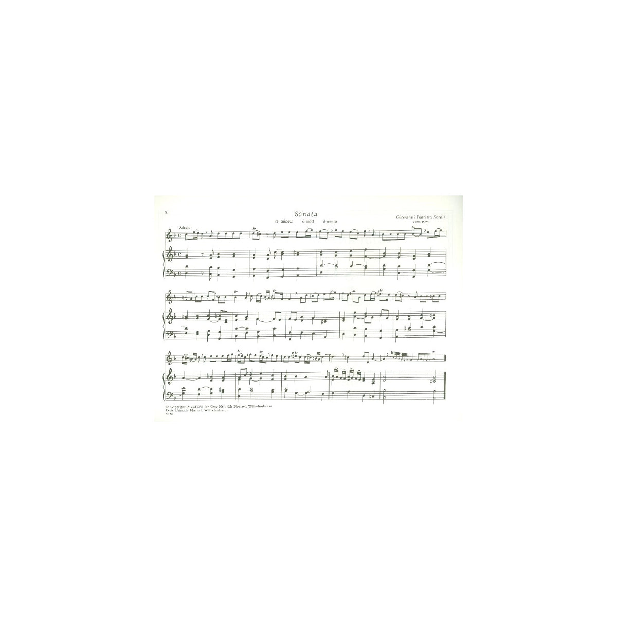 Somis, Sonate d-Moll View 2