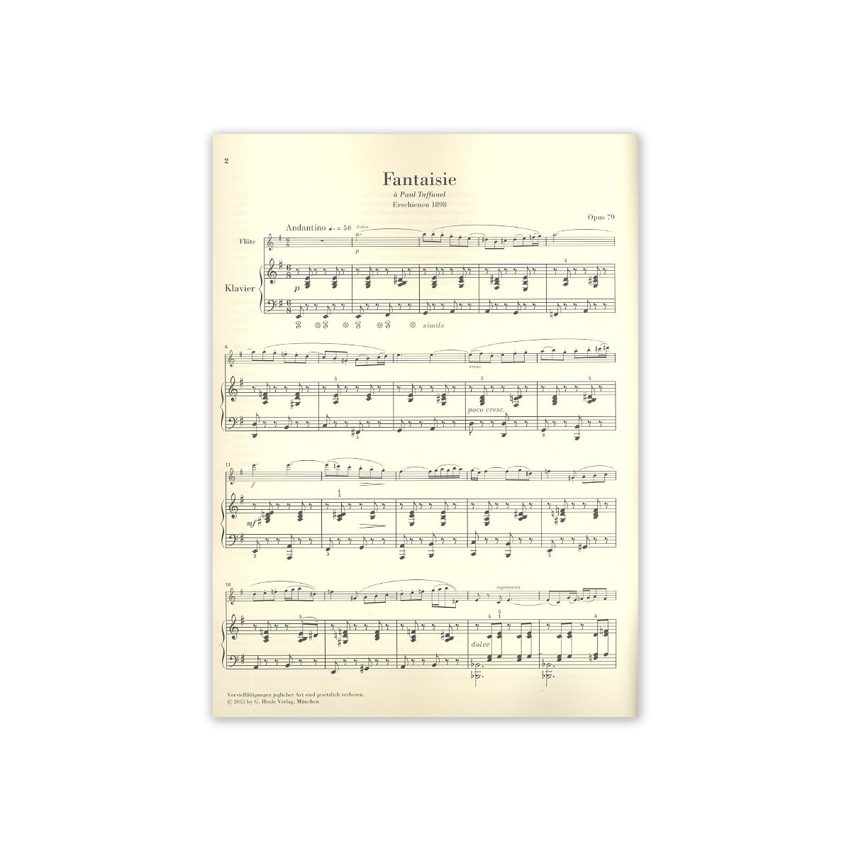 Faure, Fantaisie op.79 und Morceau de lecture View 1