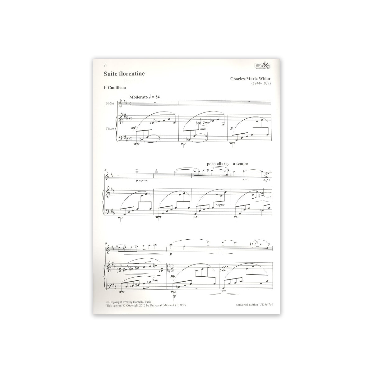 Widor, Suite florentine View 1