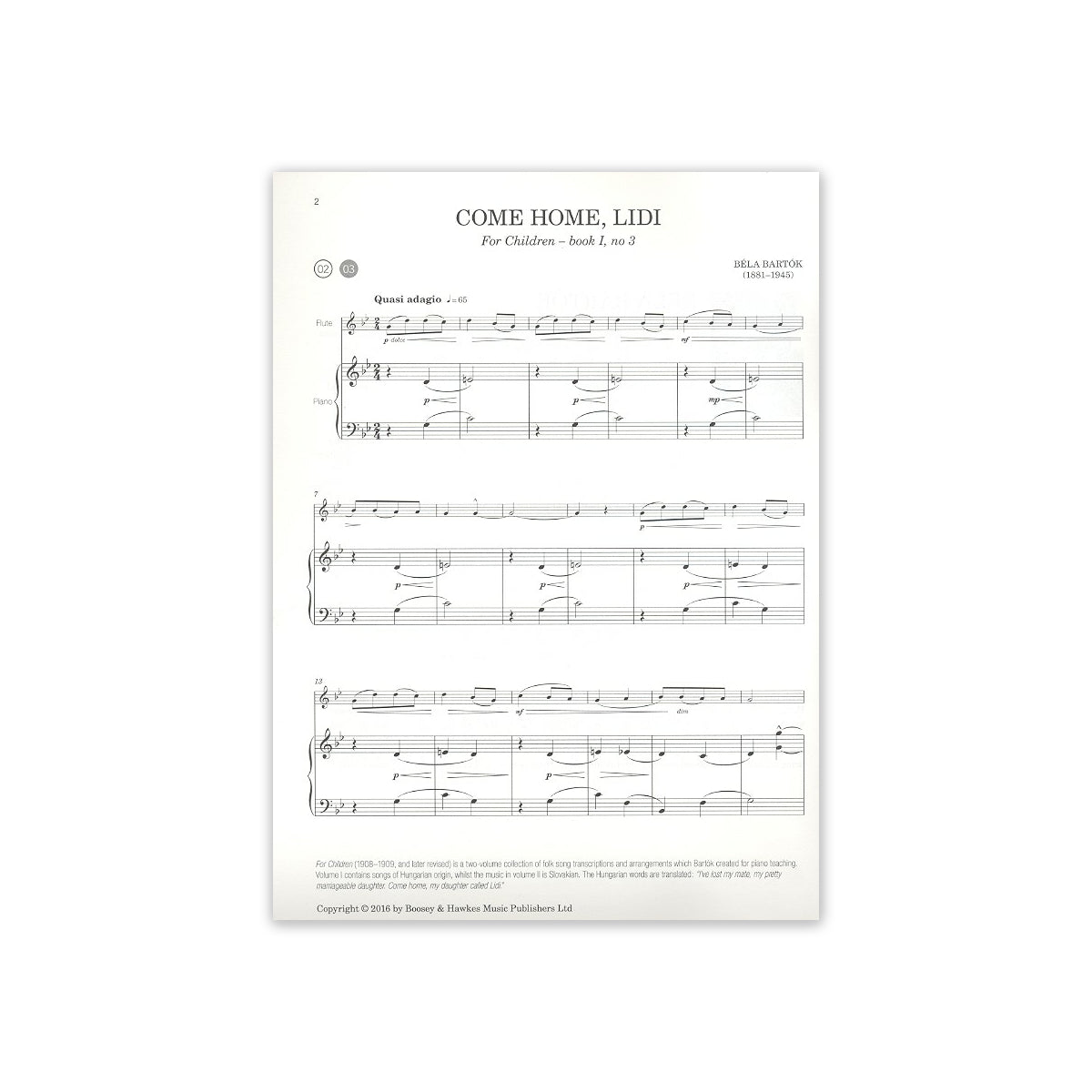Bartok for flute