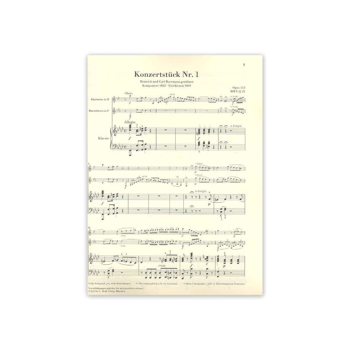 Mendelssohn, Konzertstücke op.113 und 114 View 1