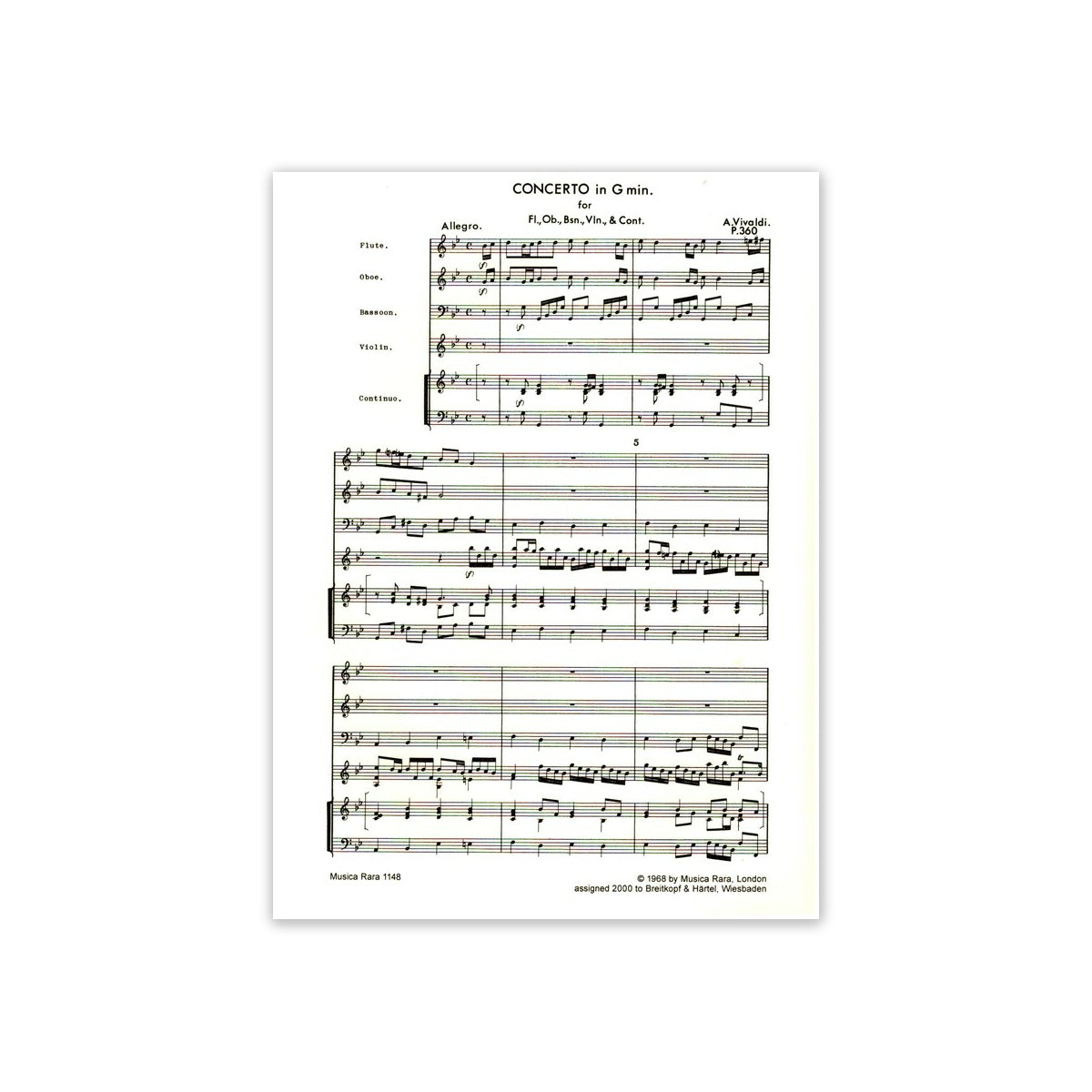Vivaldi, Konzert g-Moll RV 107 View 1