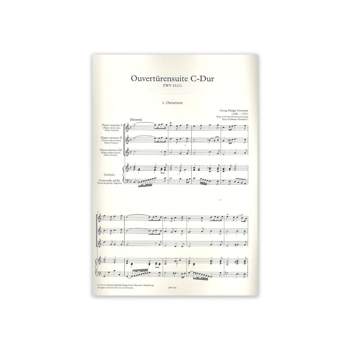 Telemann, Ouvertürensuite C-Dur View 1