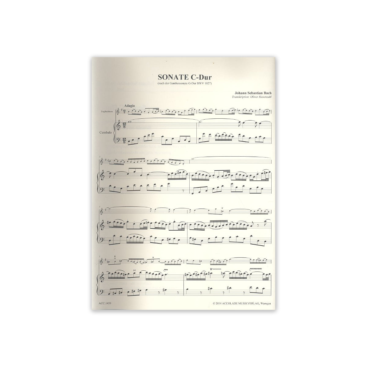 Bach, Sonate C-DUR BWV 1027 View 1