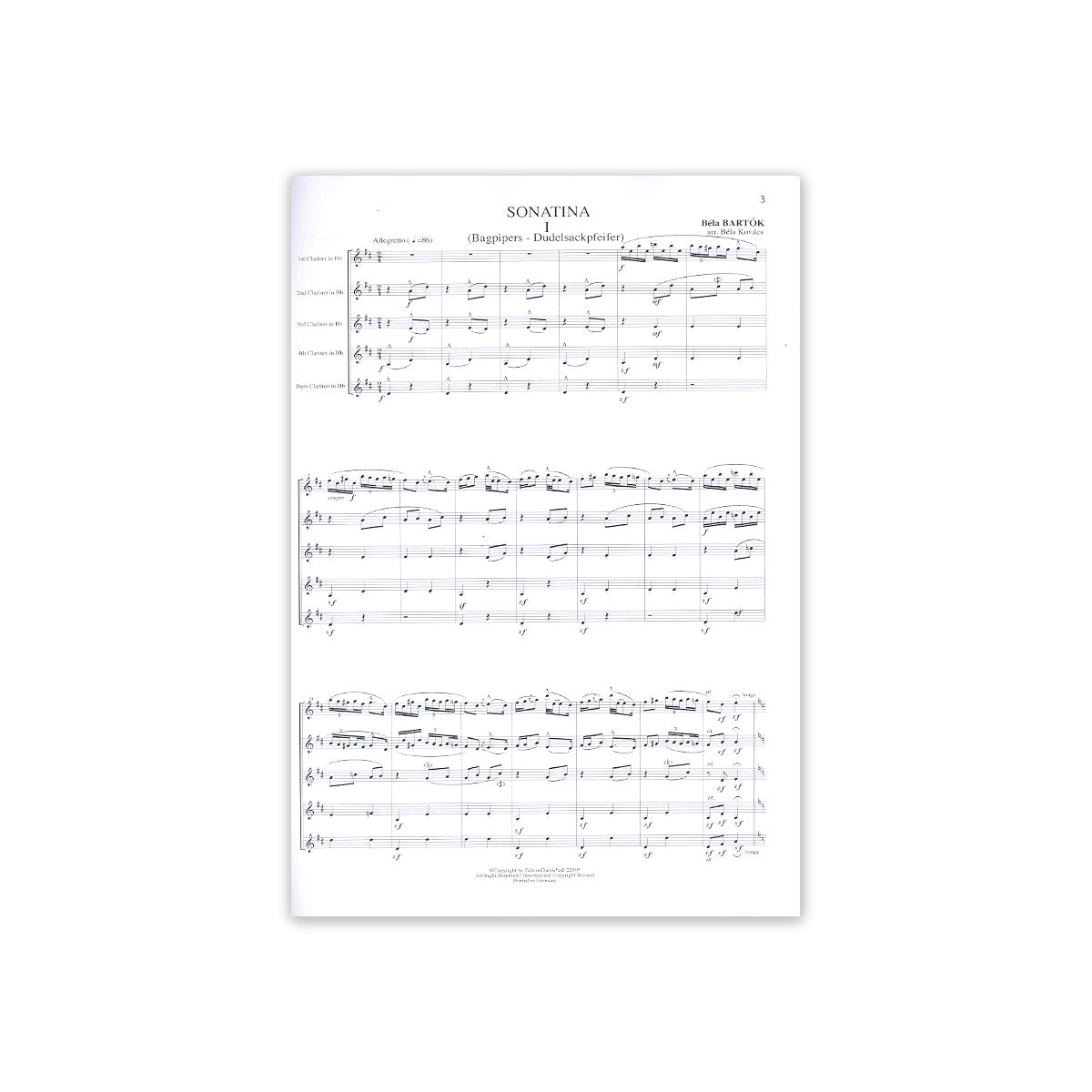 Bartok, Sonatina