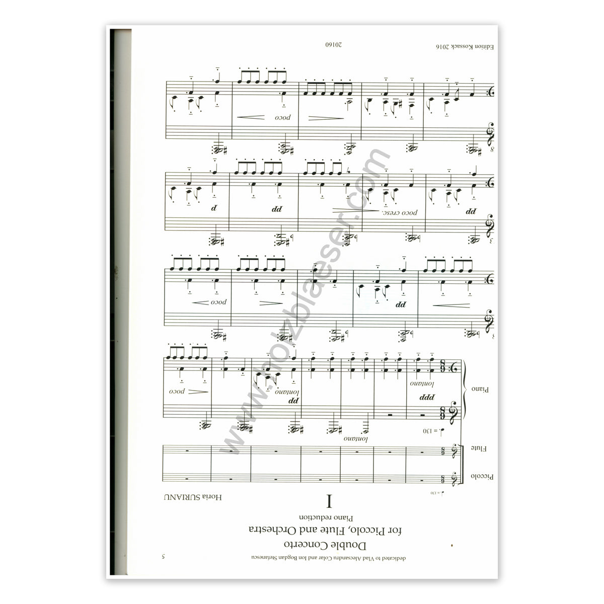 Surianu, Double concerto