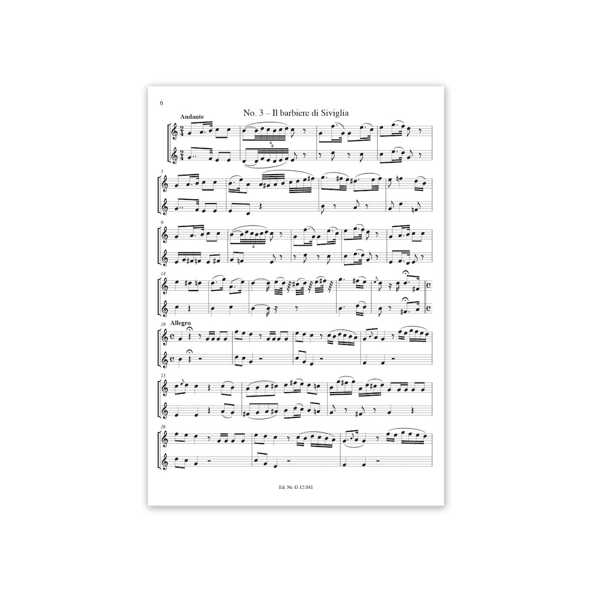 Rossini, Opernmelodien