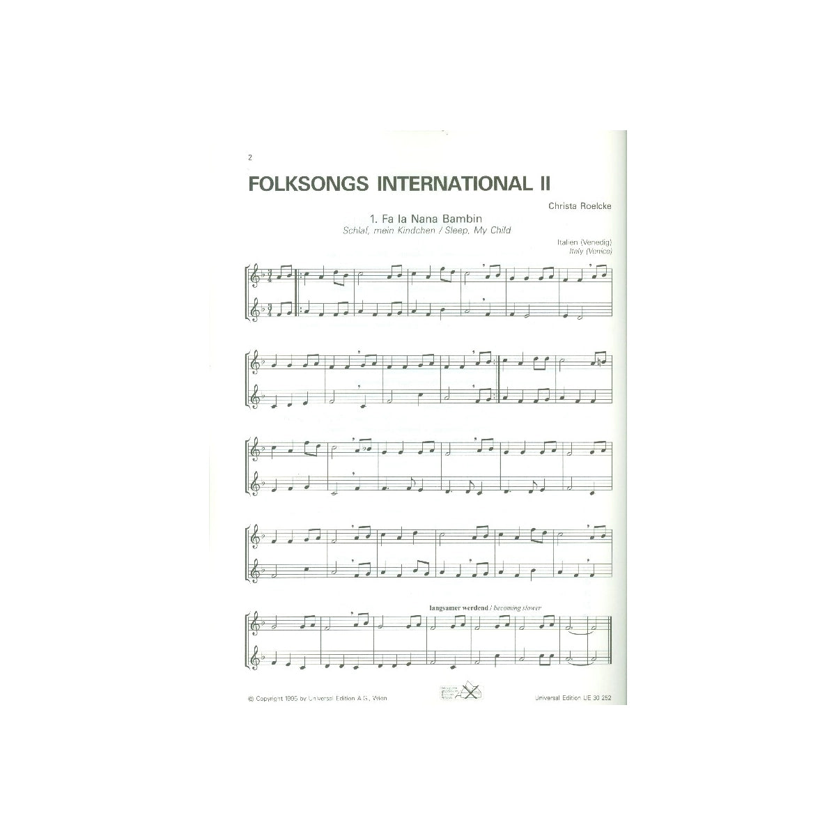 Roelcke, Folk Songs 2