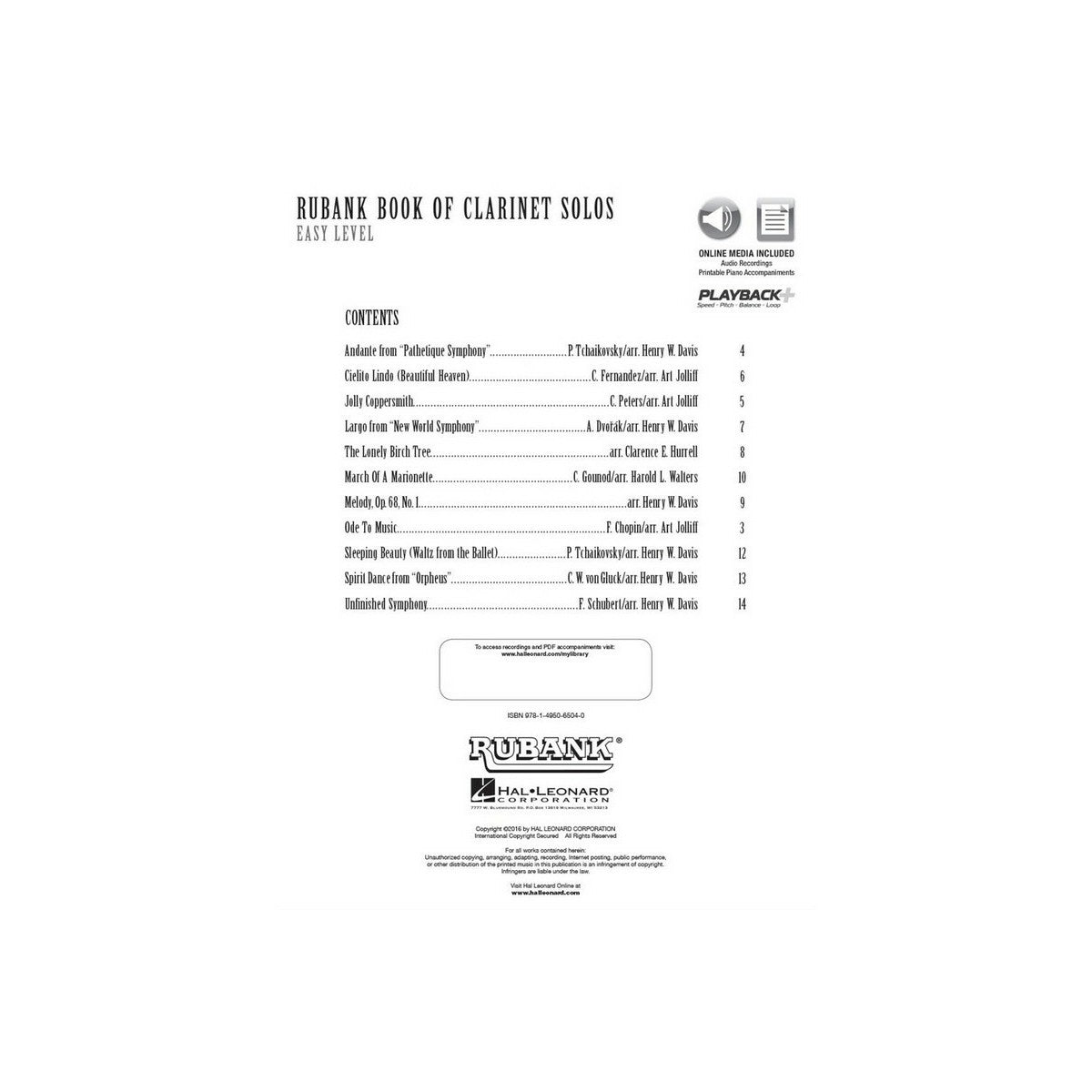 Rubank Book of Clarinet Solos - easy level View 2