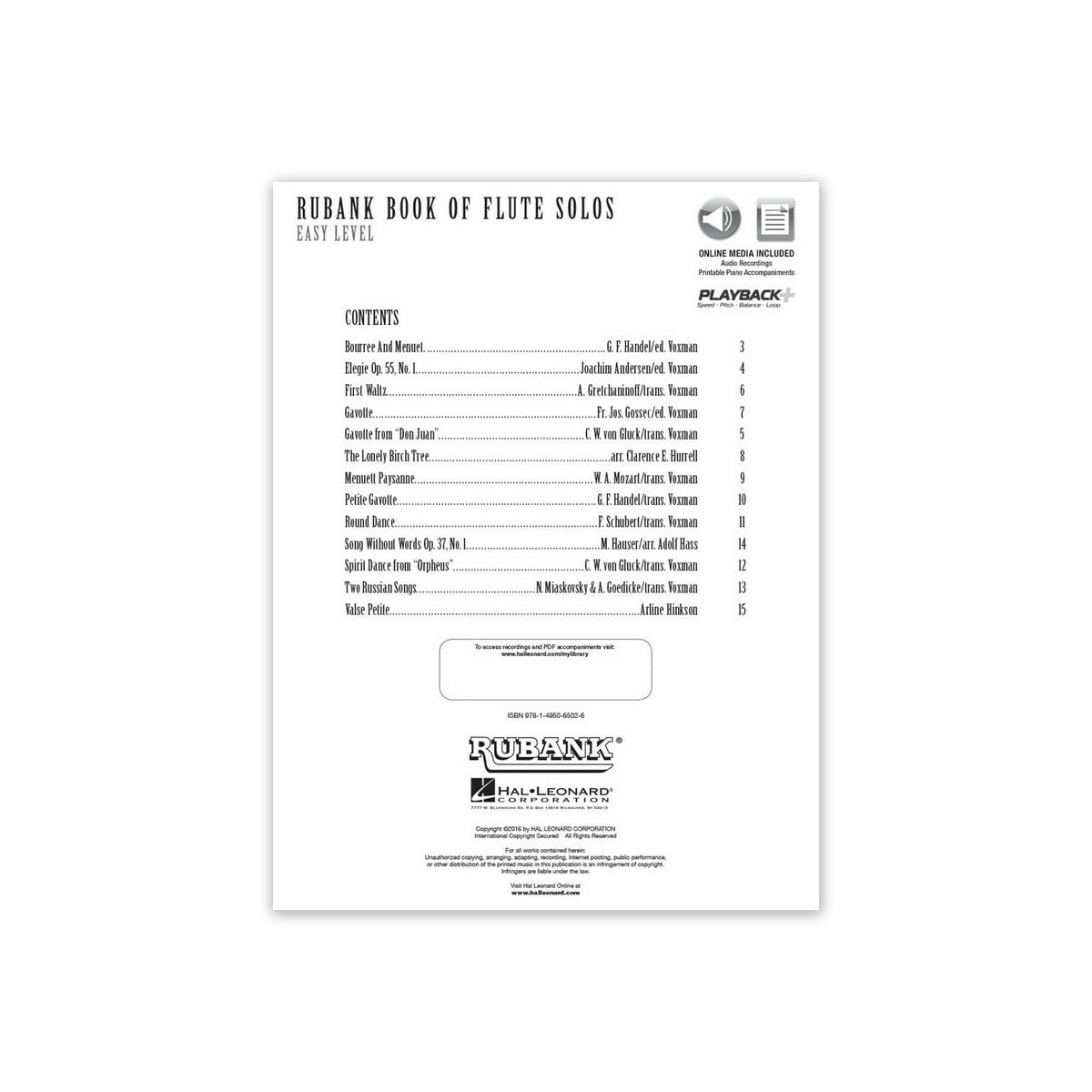 Rubank Book of Flute Solos - easy level