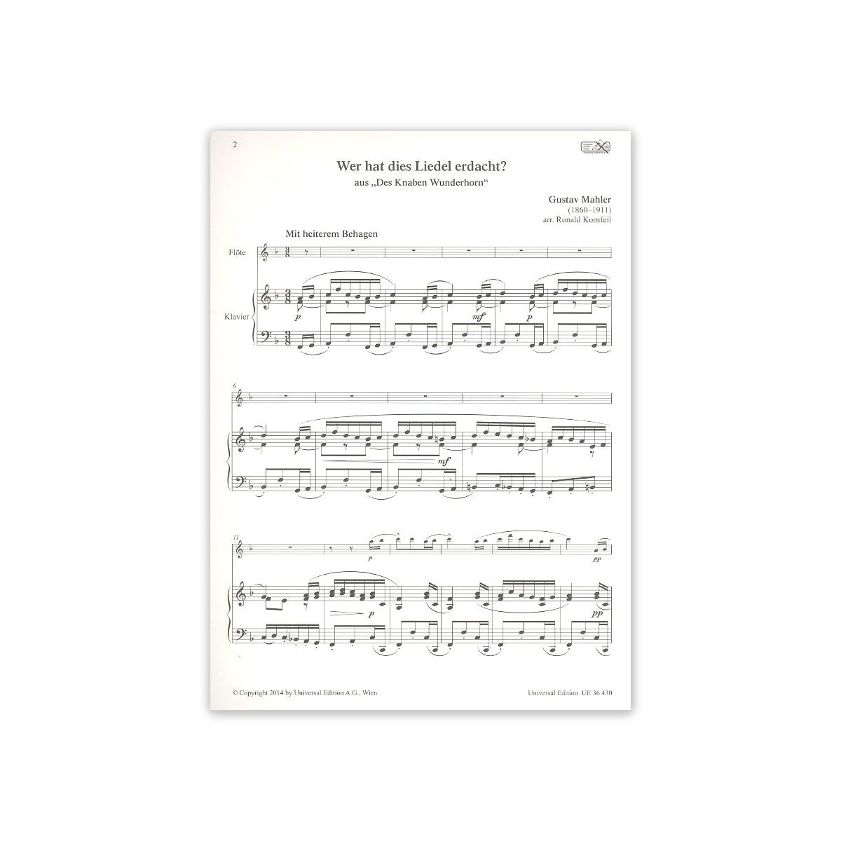 Mahler, Wer hat dies Lied erdacht View 1