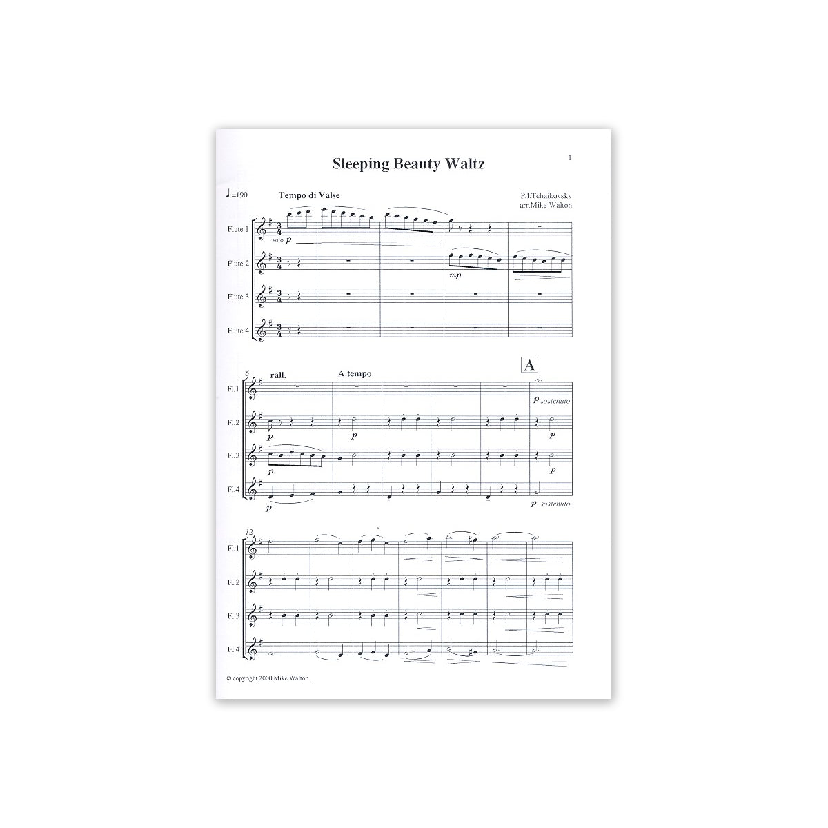 Tschaikowsky, Sleeping Beauty Waltz View 1