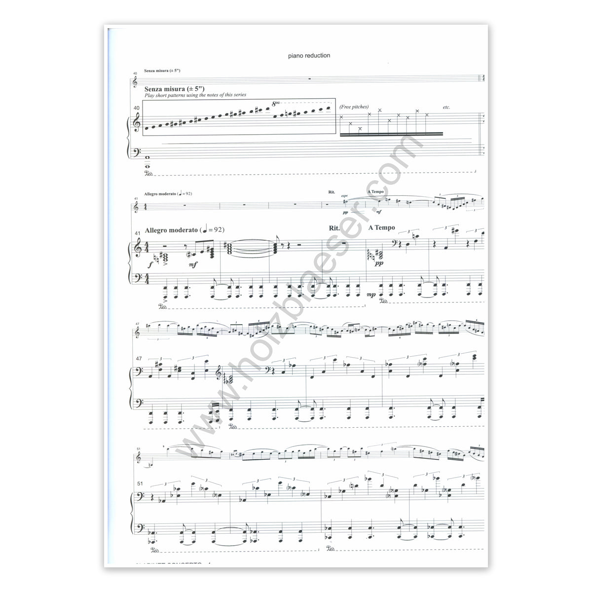 Roost, Clarinet Concerto