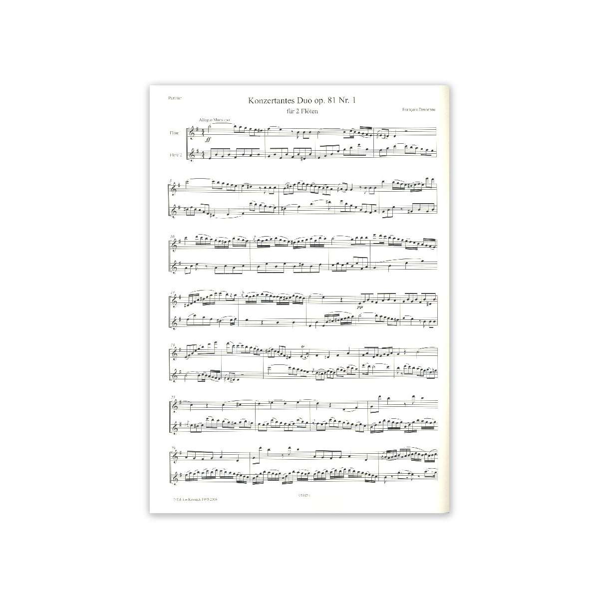 Devienne, Konzertantes Duo op.81 Nr.1