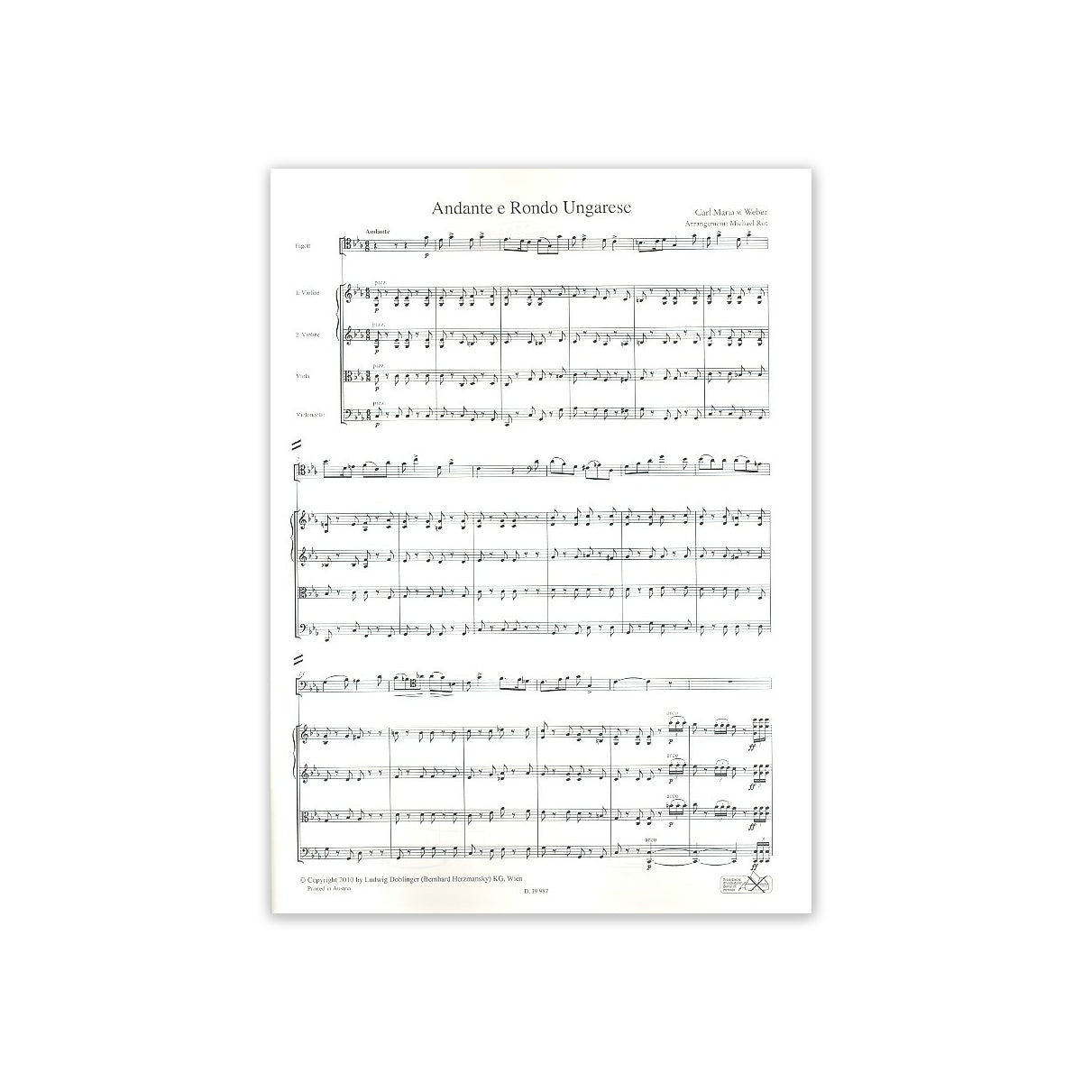 Weber, Andante e Rondo ungarese View 1