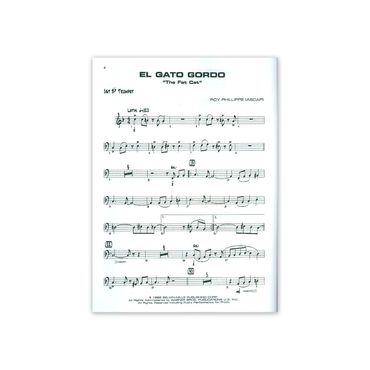First year charts coll. jazz ensemble: Trp.1 View 1