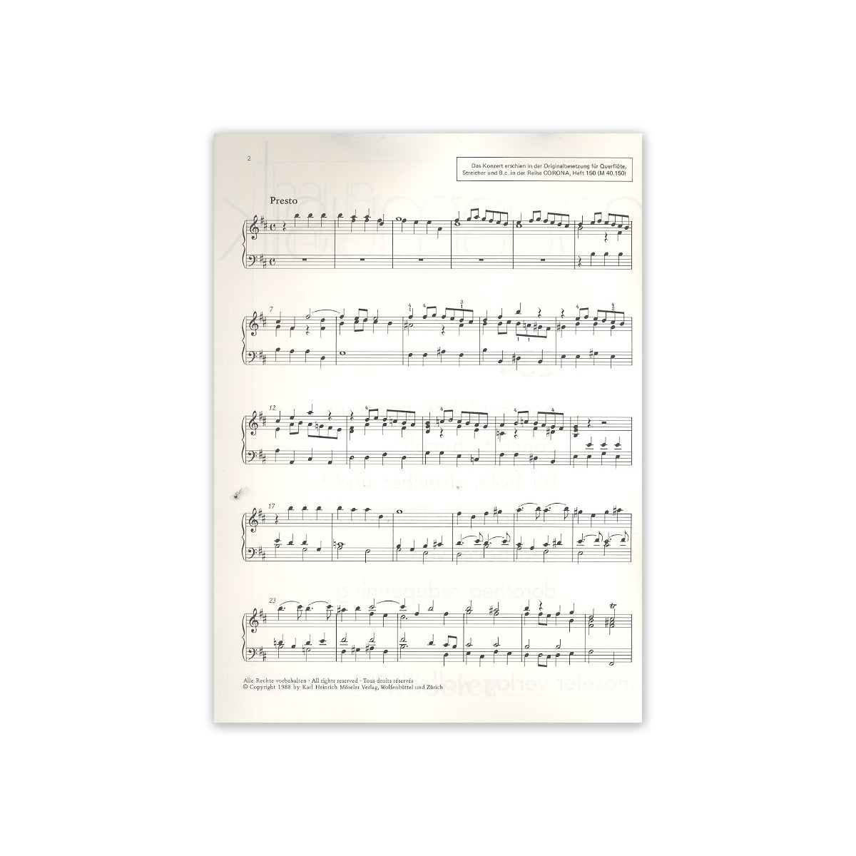 Telemann, Concerto h-Moll View 1