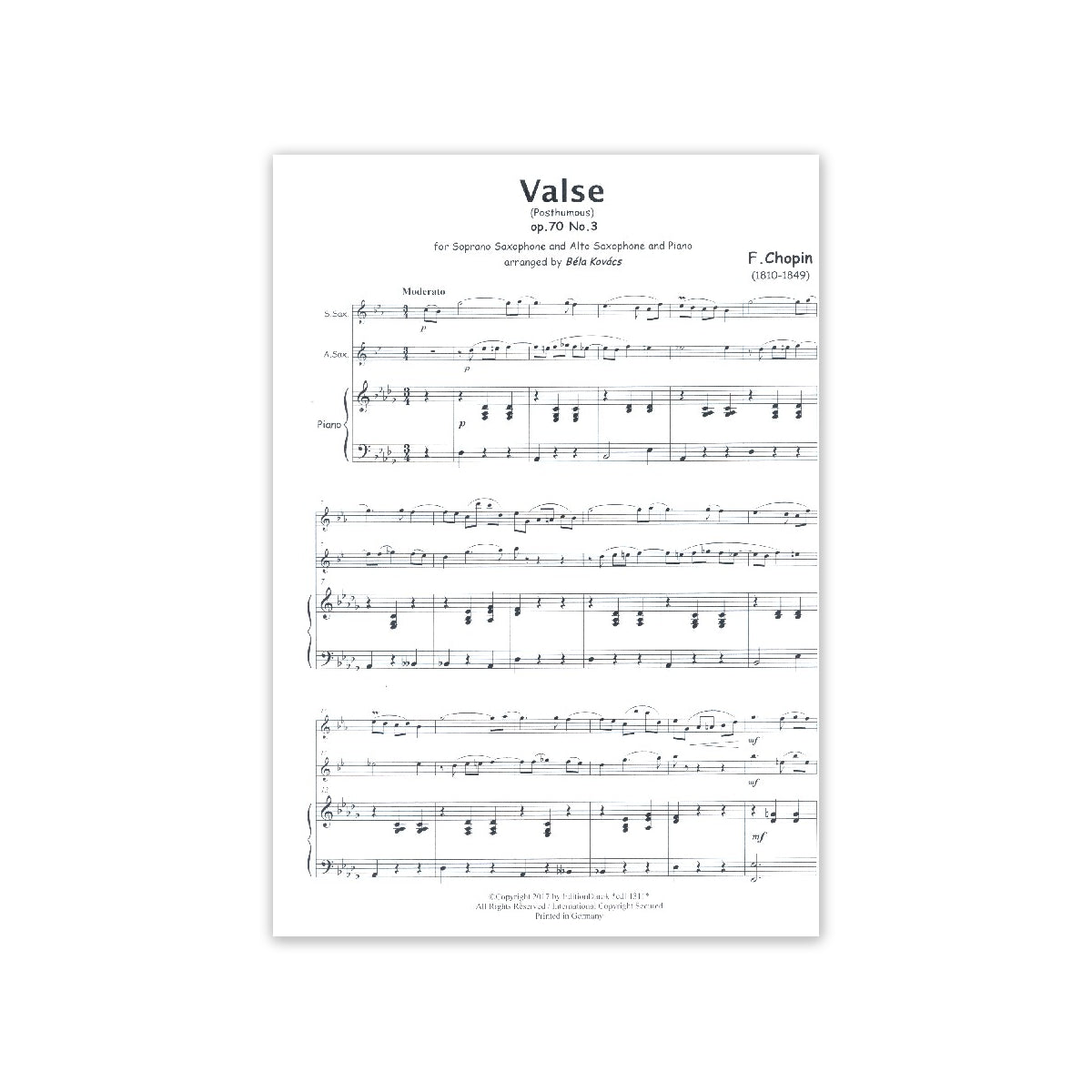 Chopin, Valse op.70/3 View 1