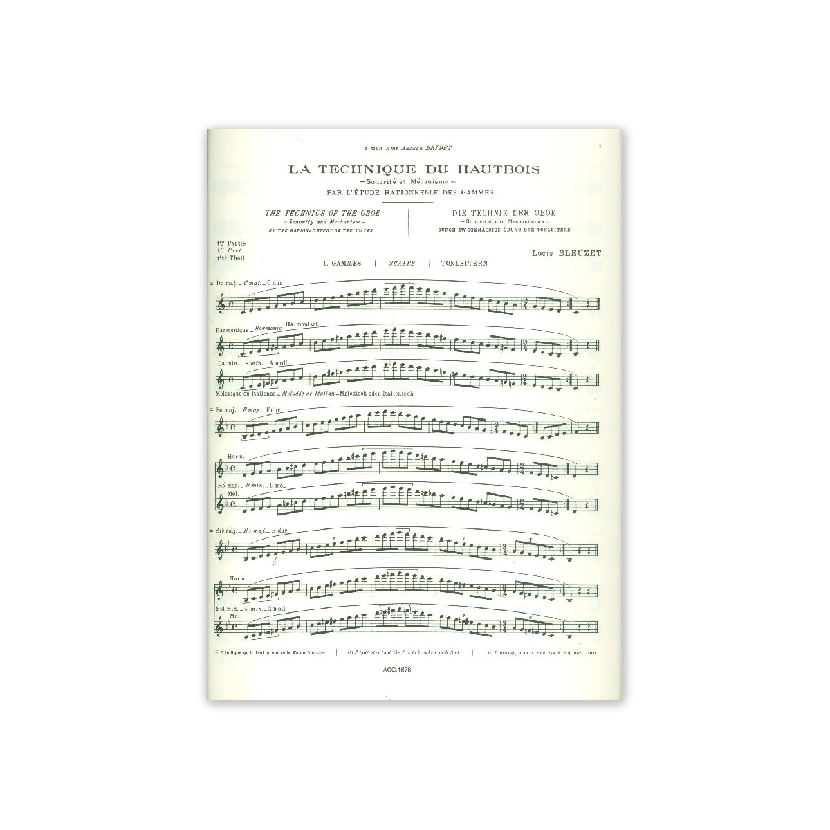 Bleuzet, Die Technik der Oboe Vol.1