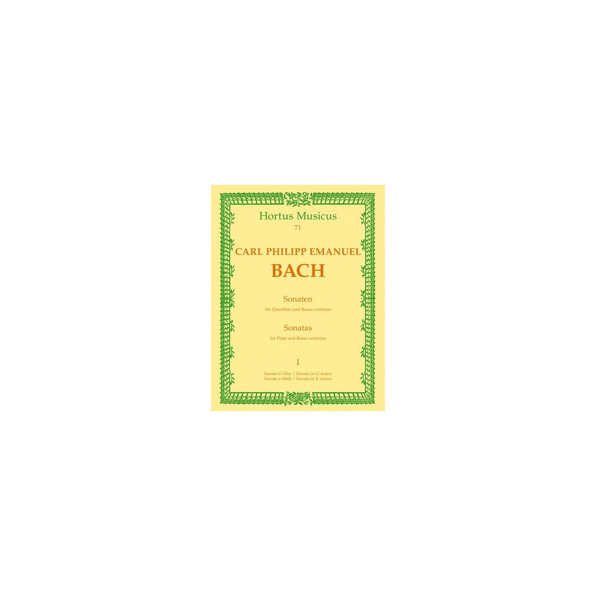 Bach C.Ph.E., Sonaten 1 (e-moll, G-Dur) View 1