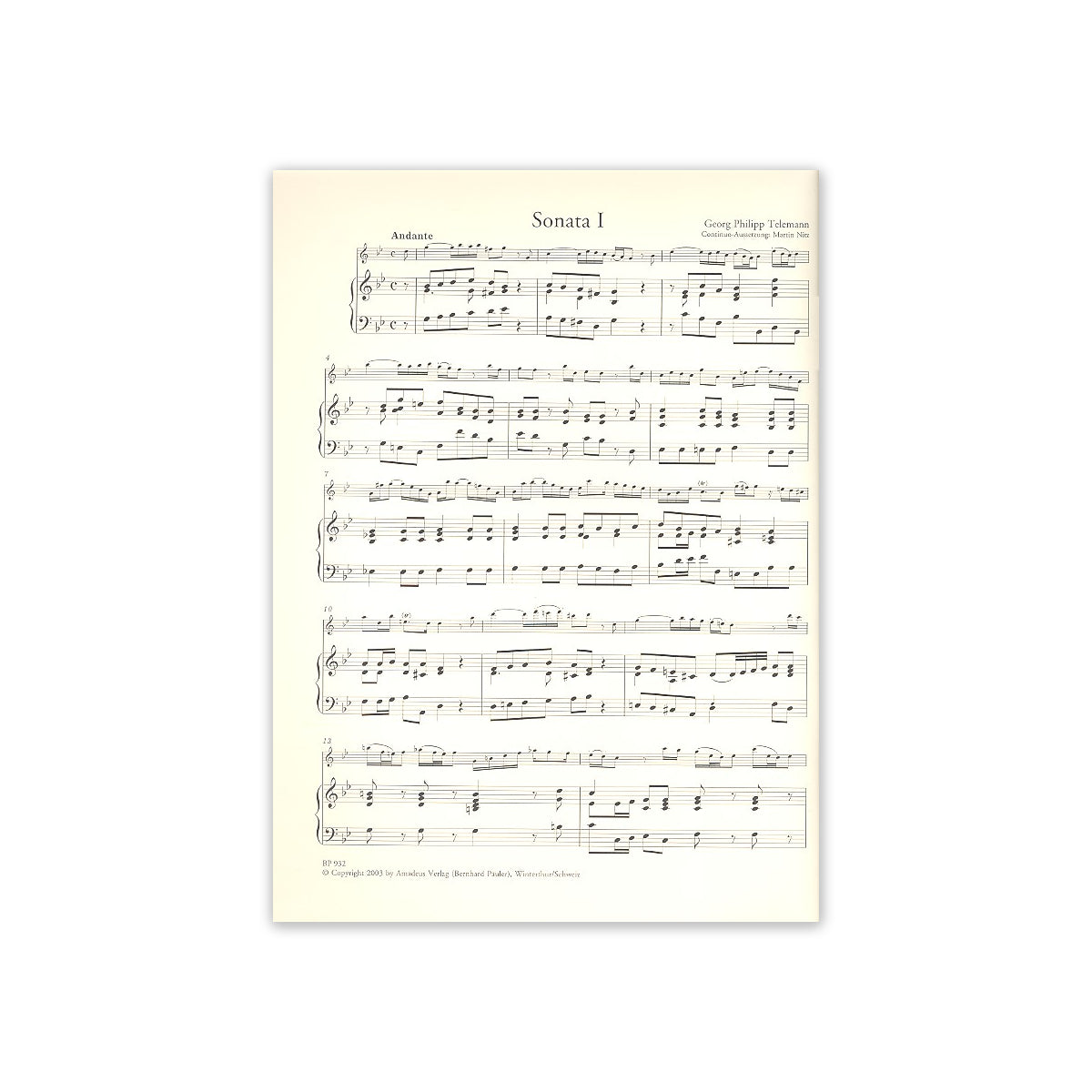 Telemann, Sechs neue Sonaten Band 1 (Nr.1-3) View 1