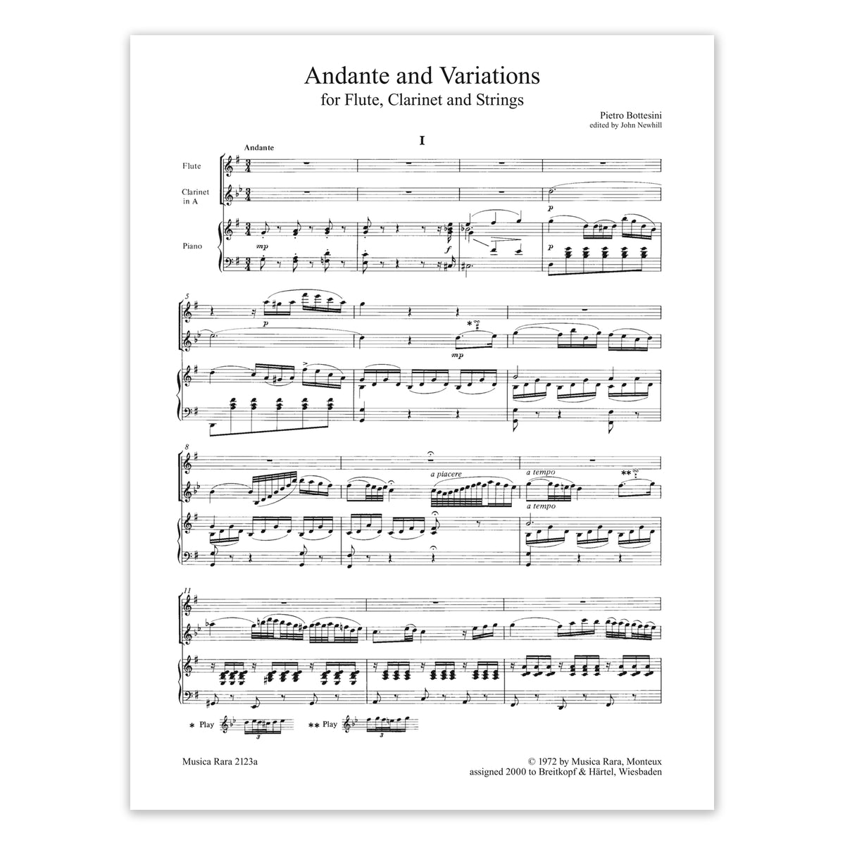 Bottesini, Andante & Variationen