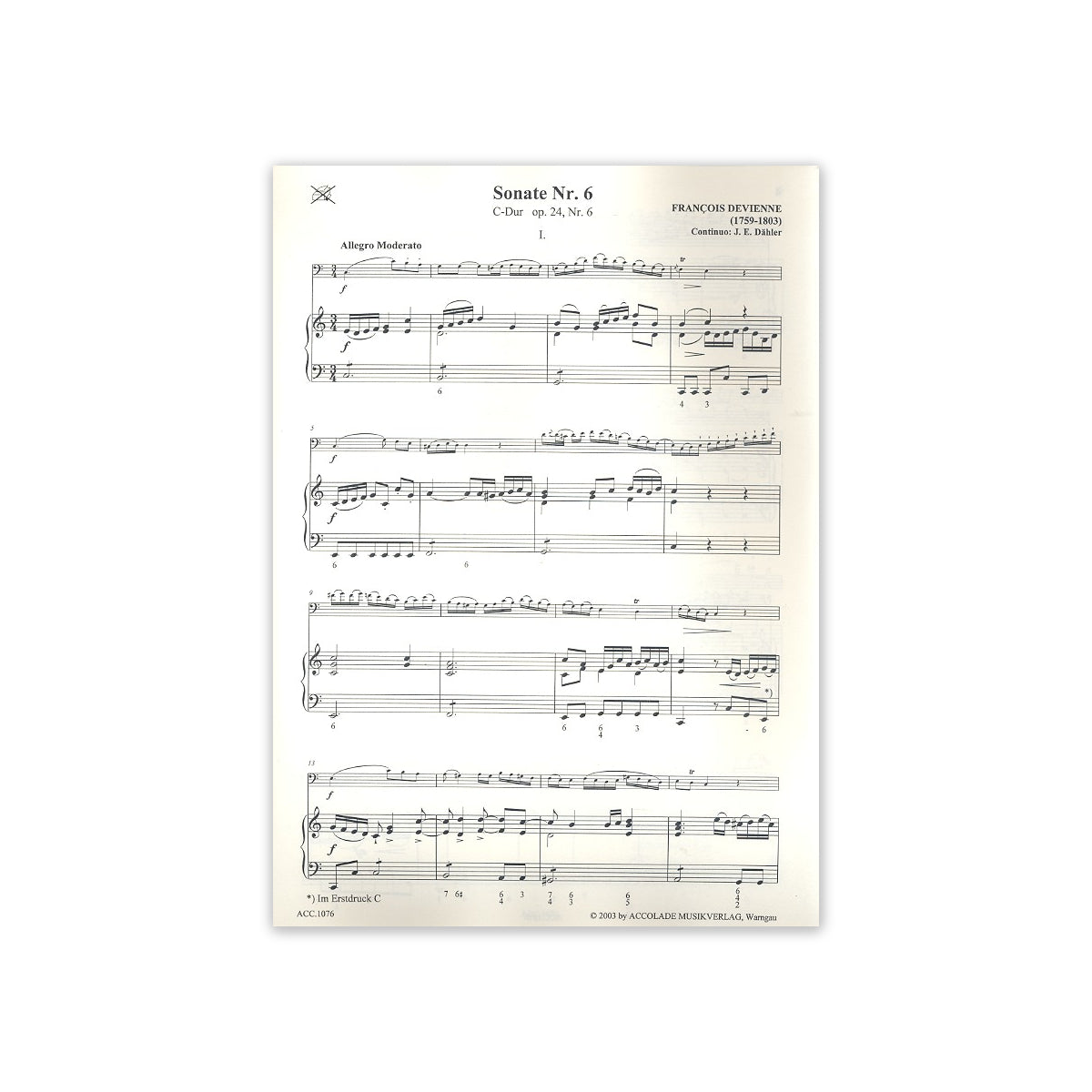 Devienne, Sonate op.24/6 C-Dur View 1
