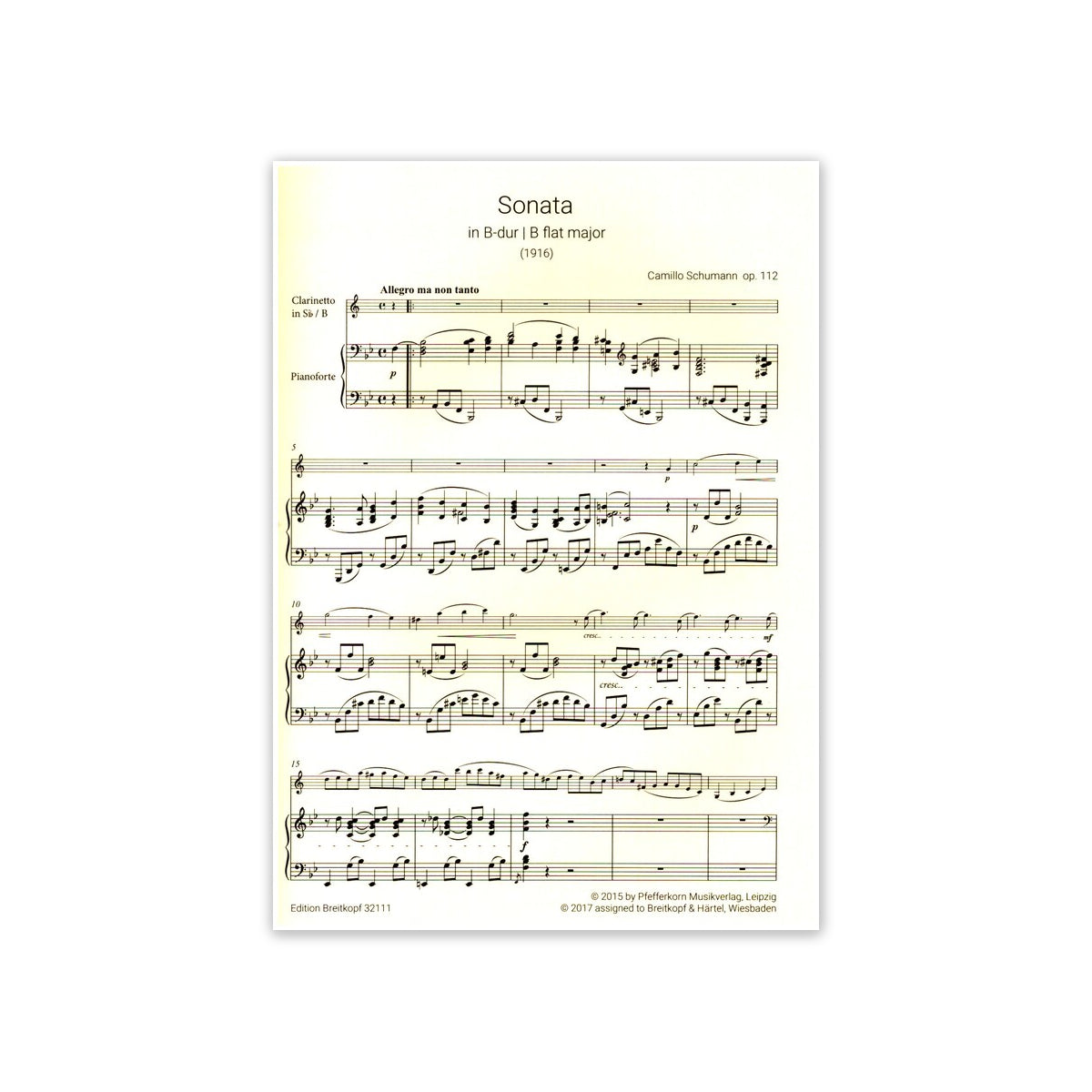 Schumann C., Sonate Nr.1