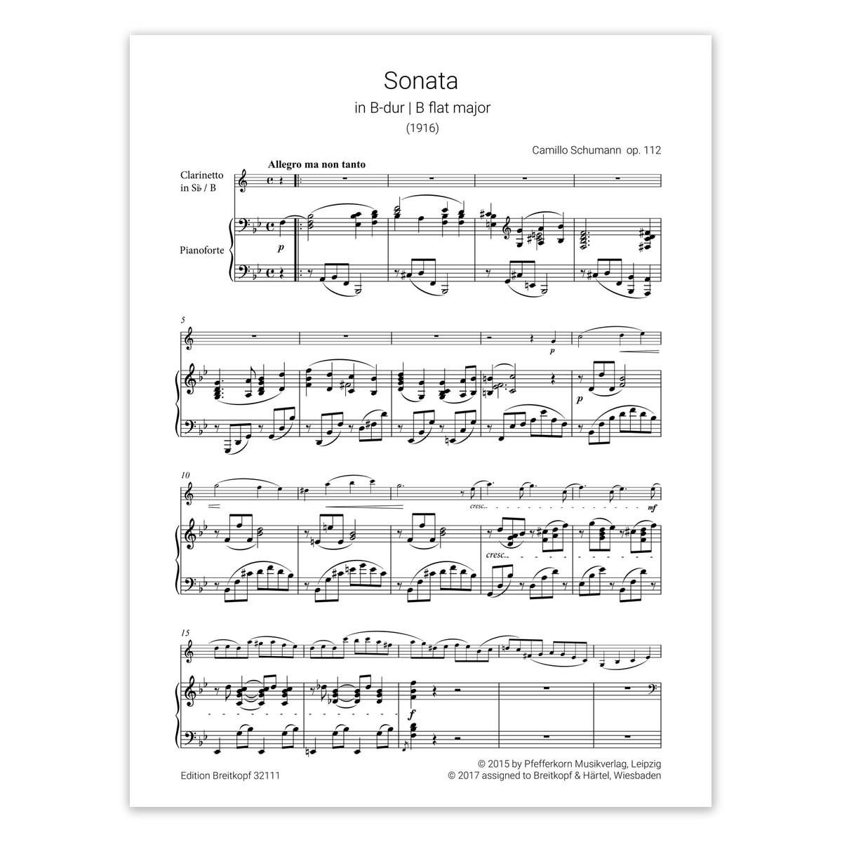Schumann C., Sonate Nr.1