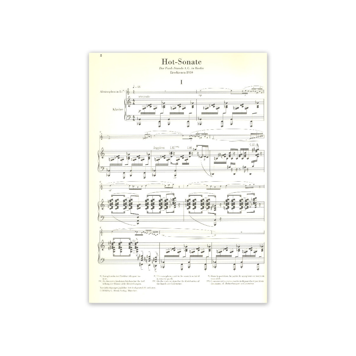 Schulhoff, Hot-Sonate