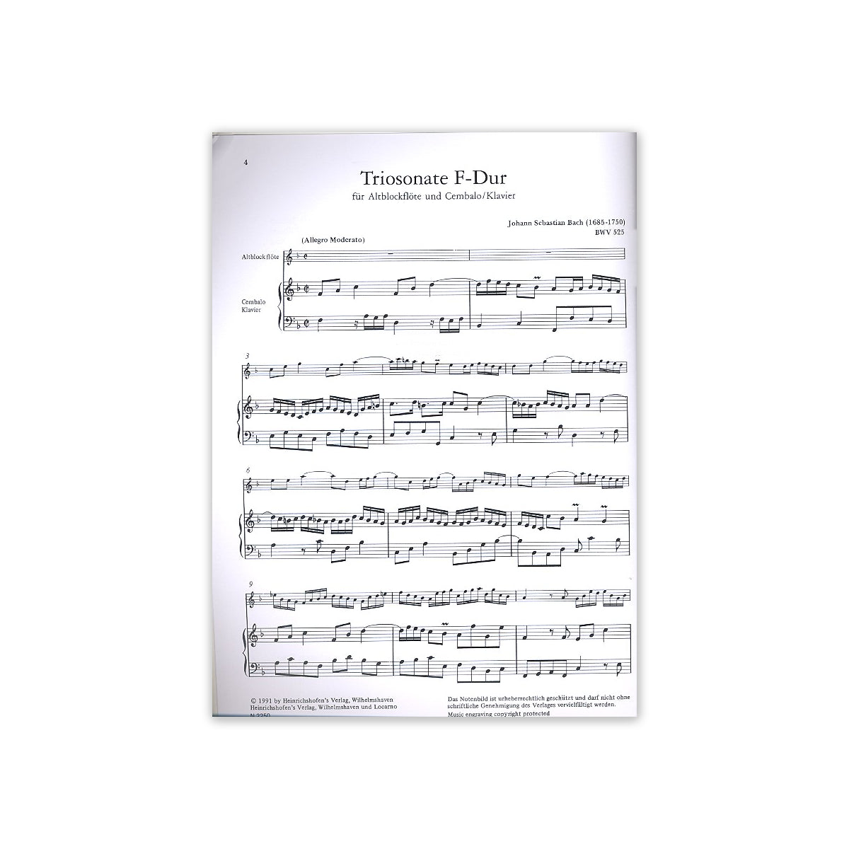 Bach, Triosonate F-Dur View 1