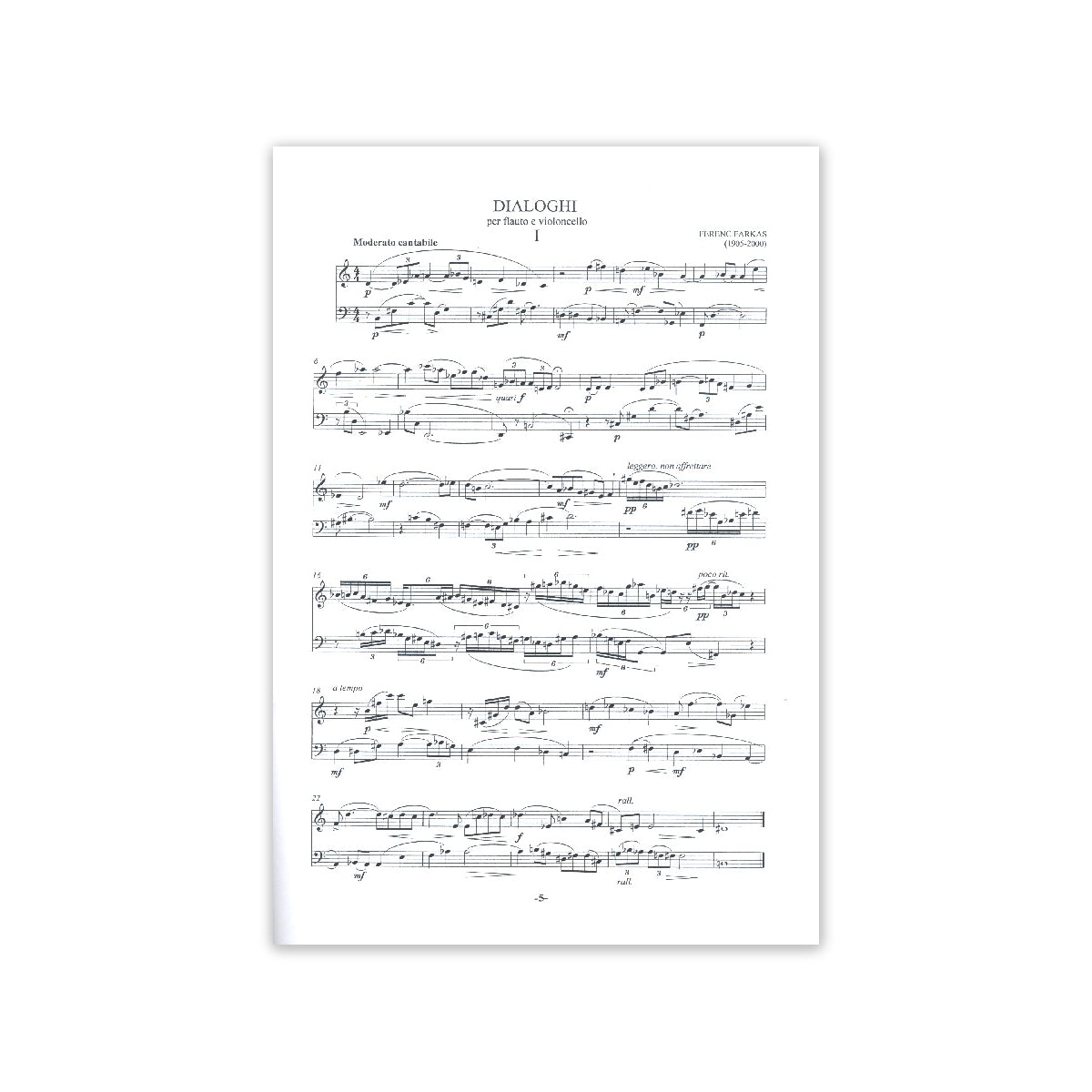 Farkas, Dialoghi für Flöte und Violoncello View 1