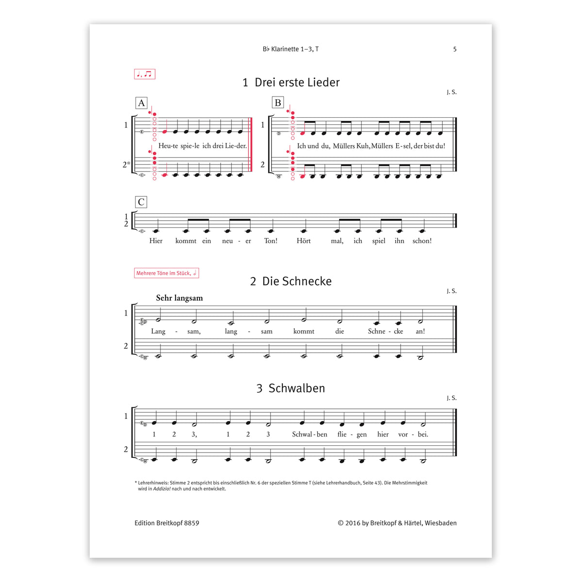 Sommerfeld, Addizio! - Klarinette View 2