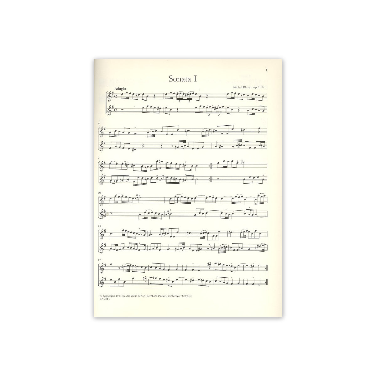 Blavet, 6 Sonaten op.1 View 1