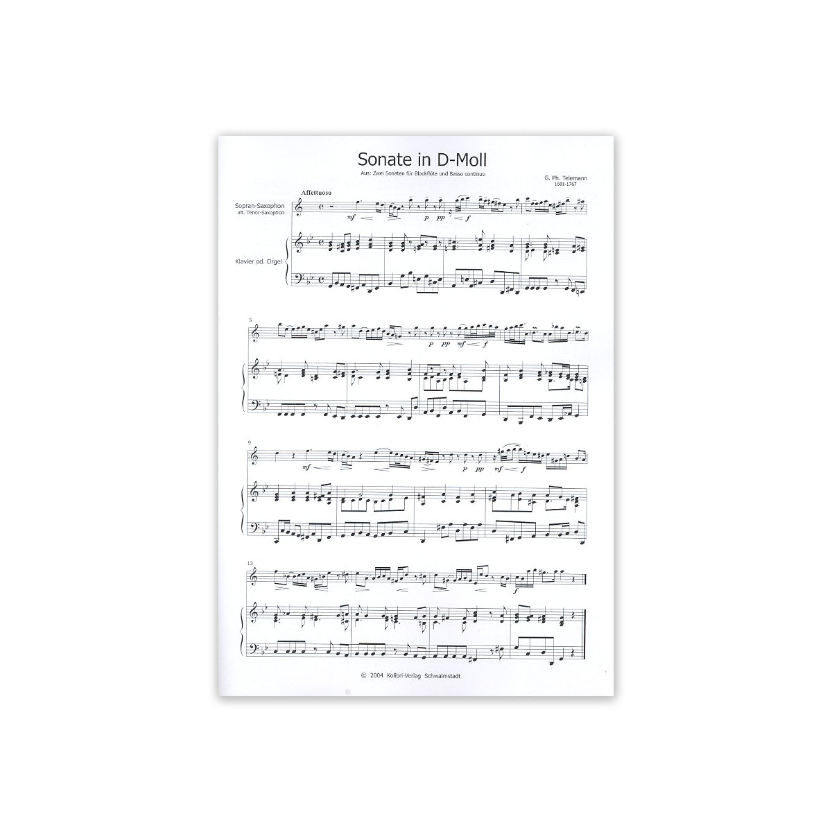 Telemann, Sonate d-Moll View 1