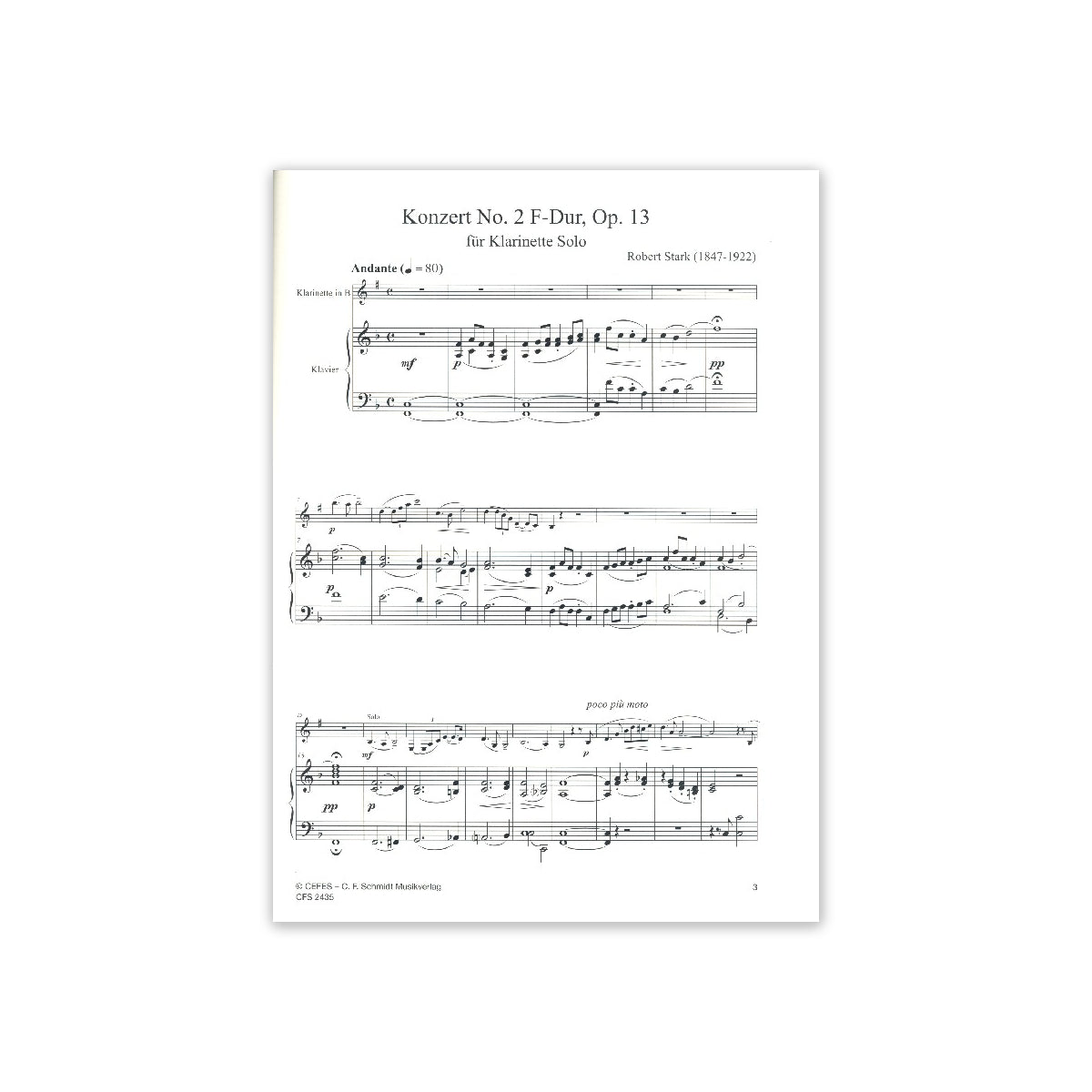 Stark, Robert Konzert F-Dur Nr.2 op.13 für Kl