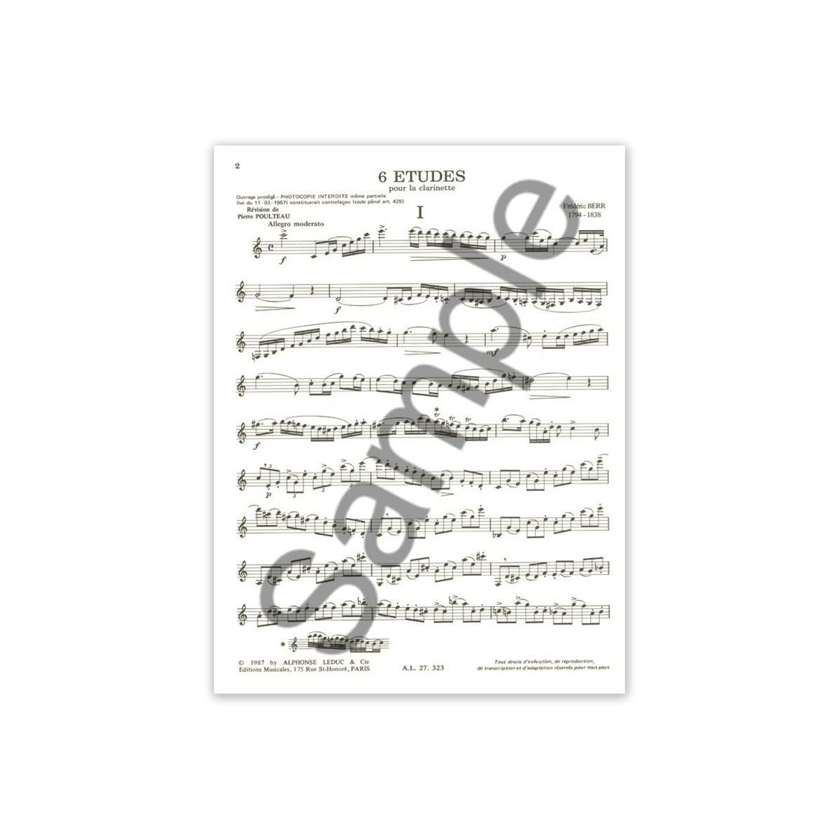 Berr, Six etudes View 1