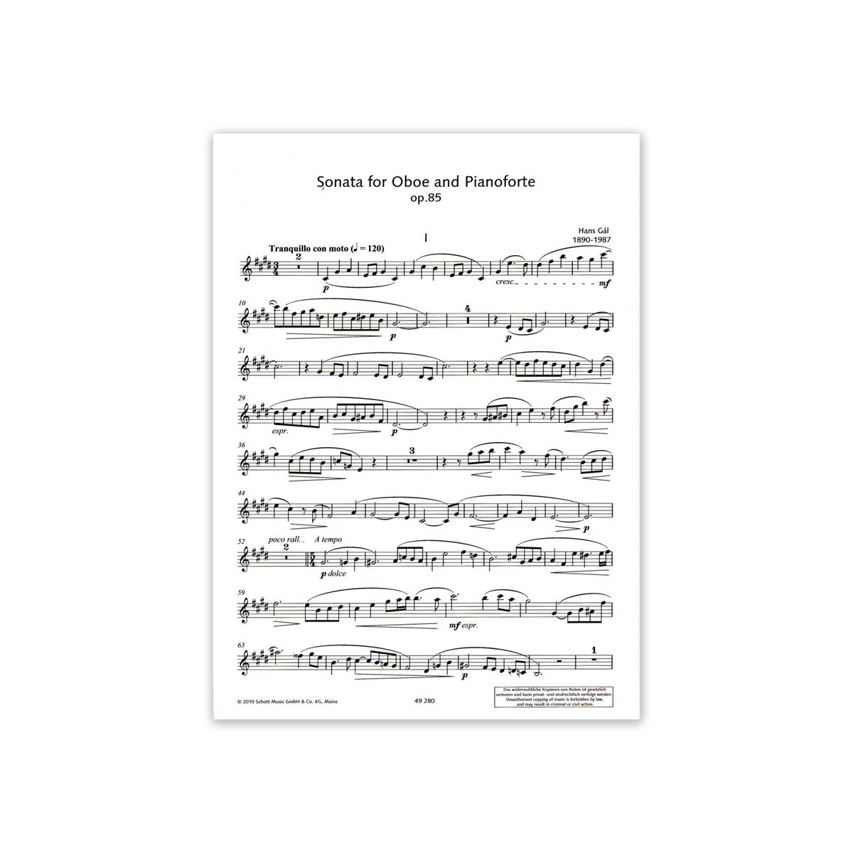 Gál, Sonate op.85 View 1