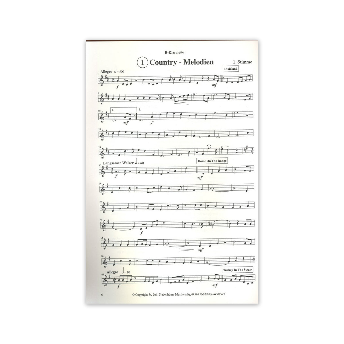 Boogie, Rock & Country - Klarinette View 1